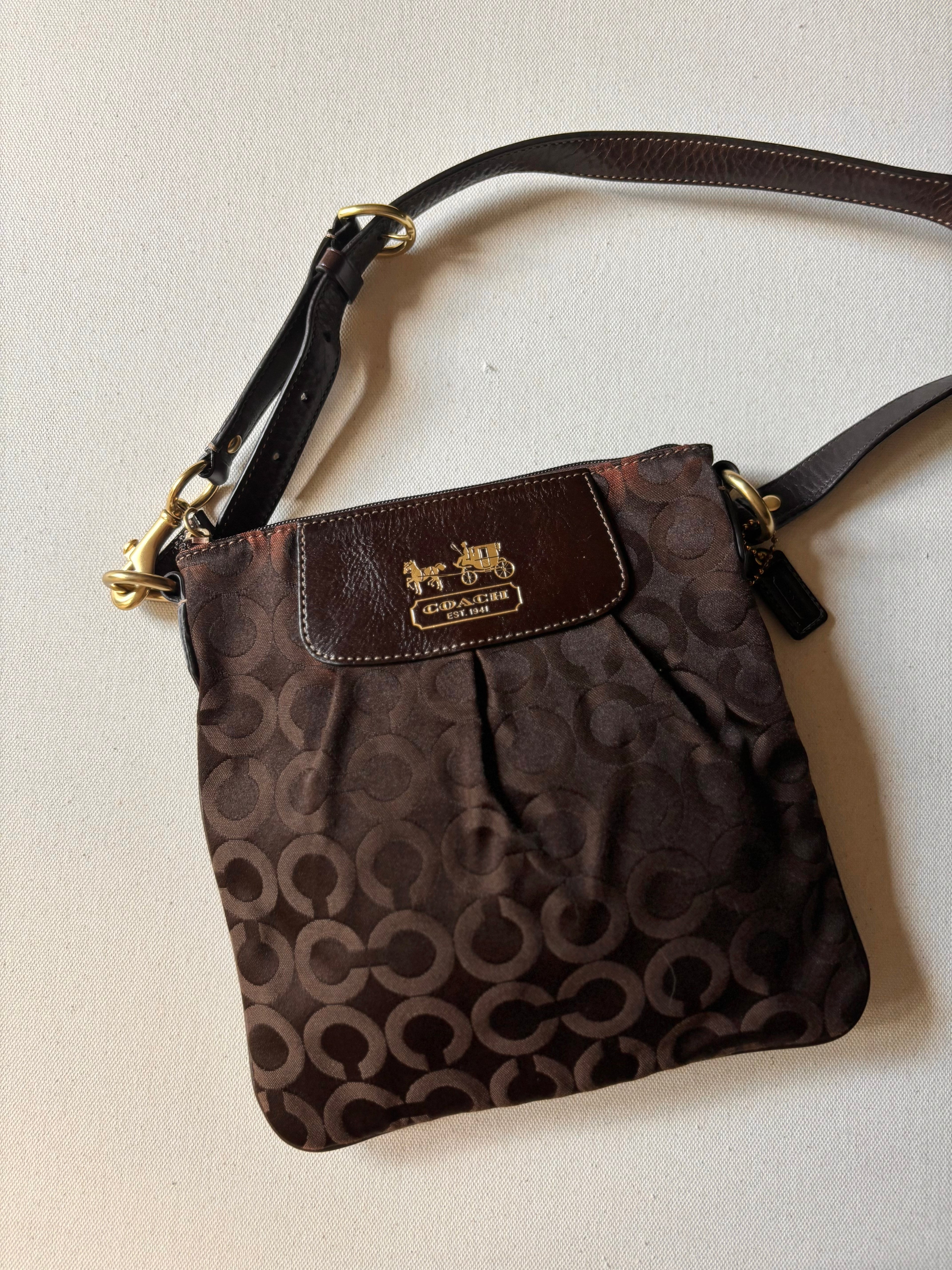 Y2K Brown Coach Madison Crossbody Purse