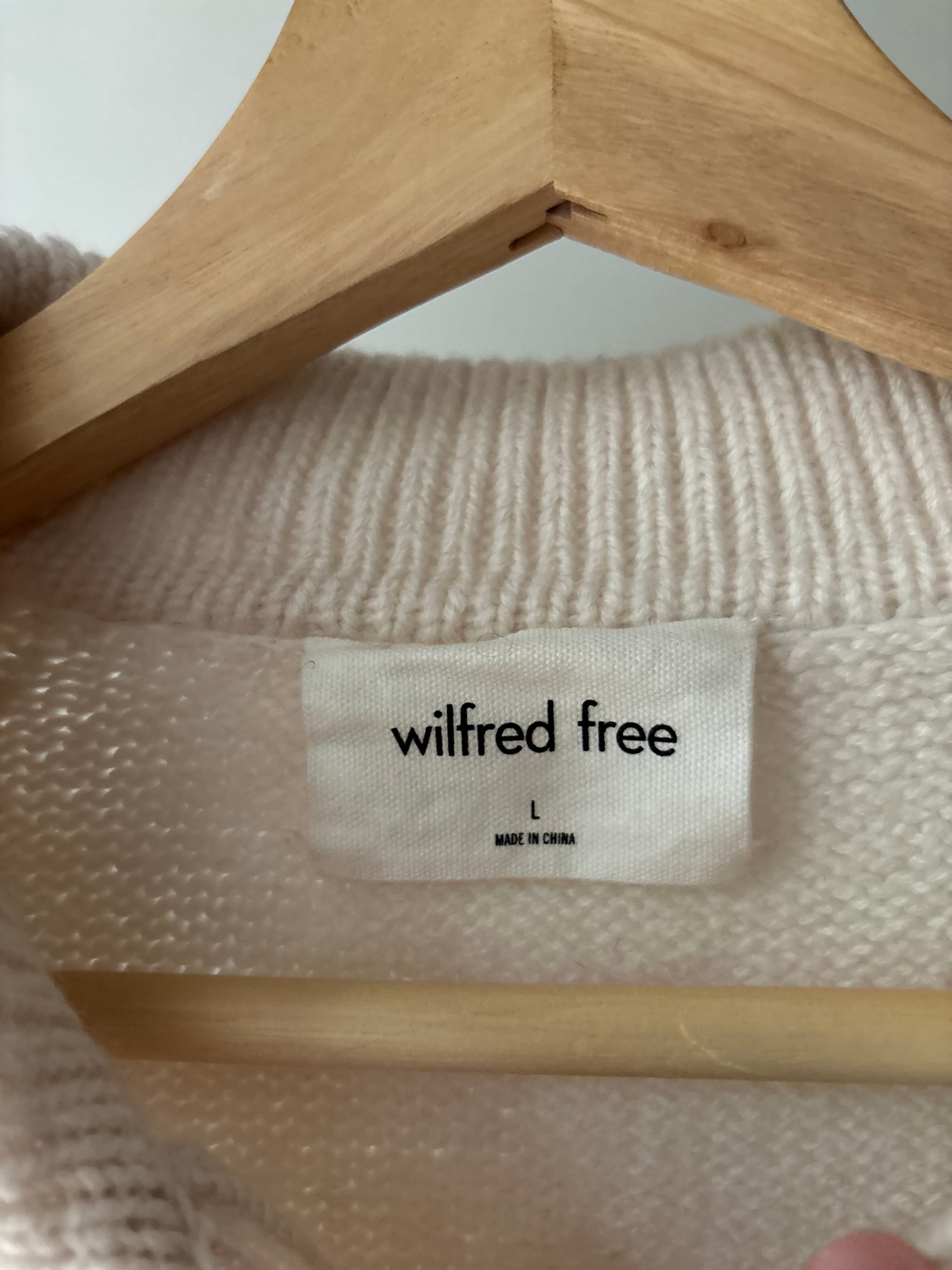 Cream Merino Wool Boxy Collared Sweater | Wilfred Knit Sweater