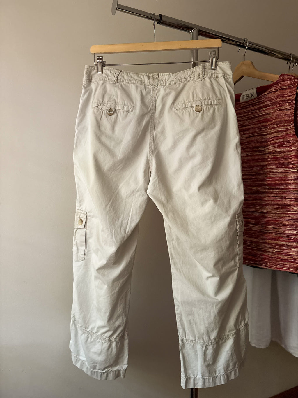Y2K Cotton Cargo Capris | Size 32”