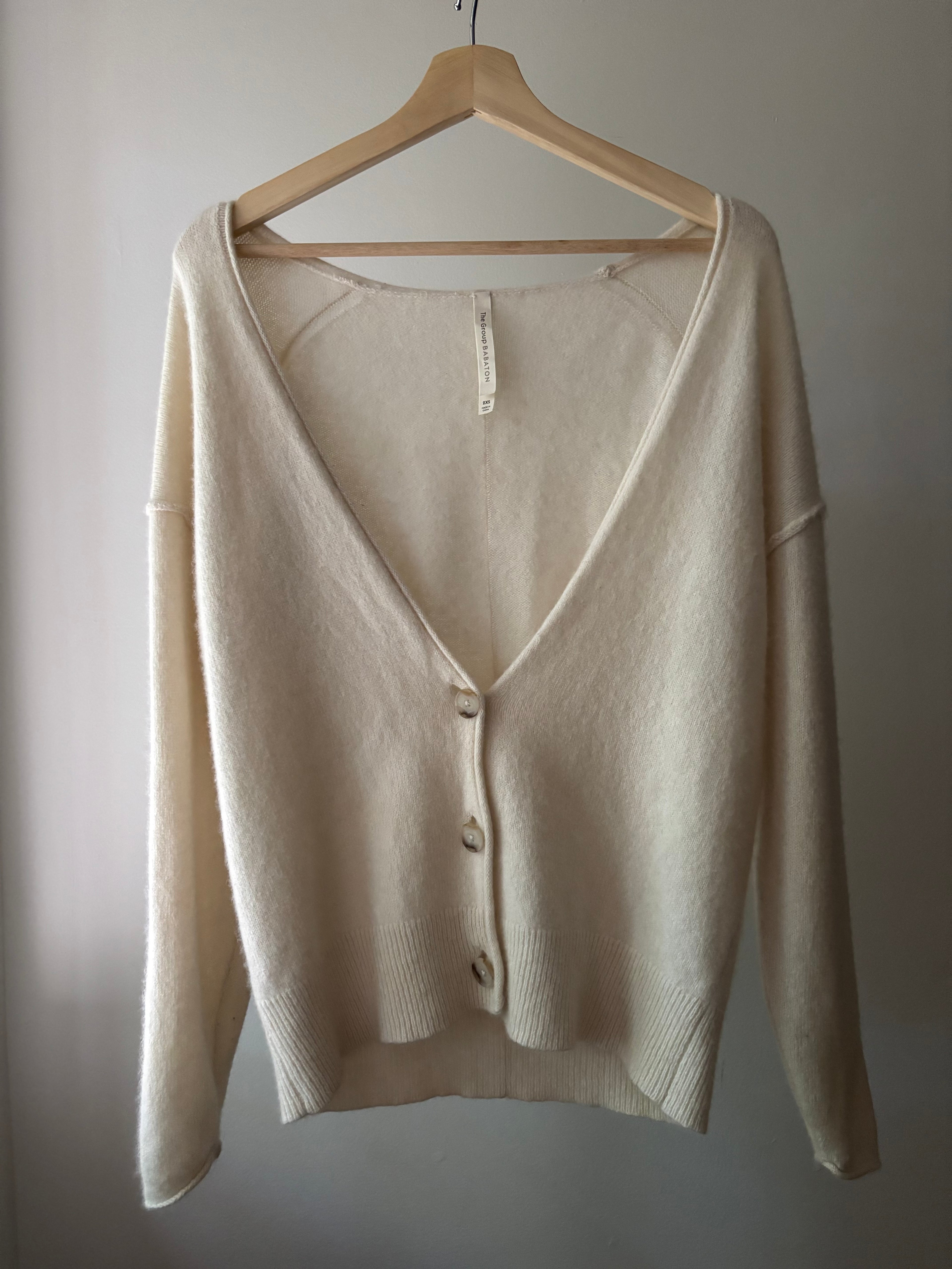 Babaton Cream Cashmere Cardigan