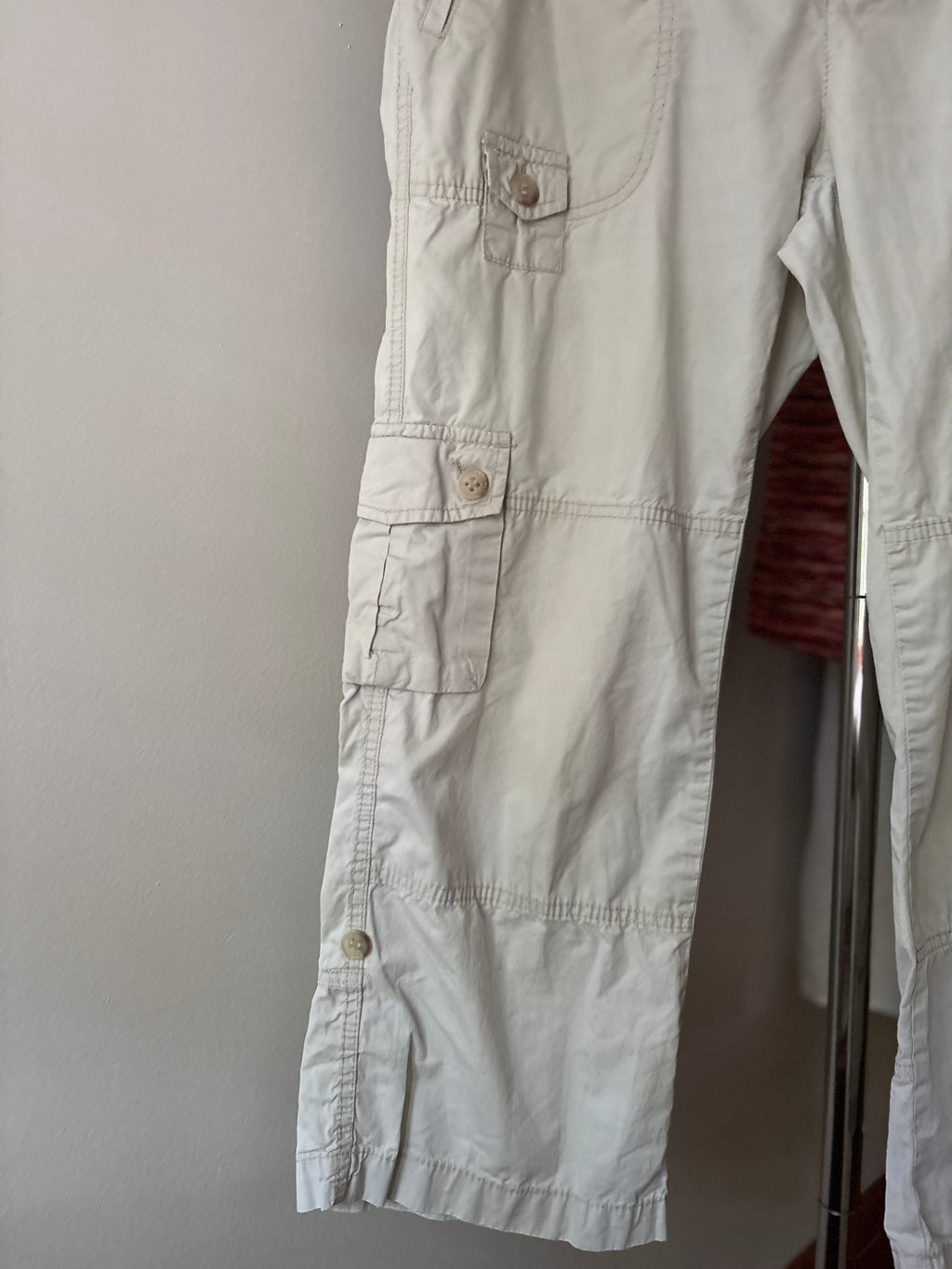 Y2K Cotton Cargo Capris | Size 32”
