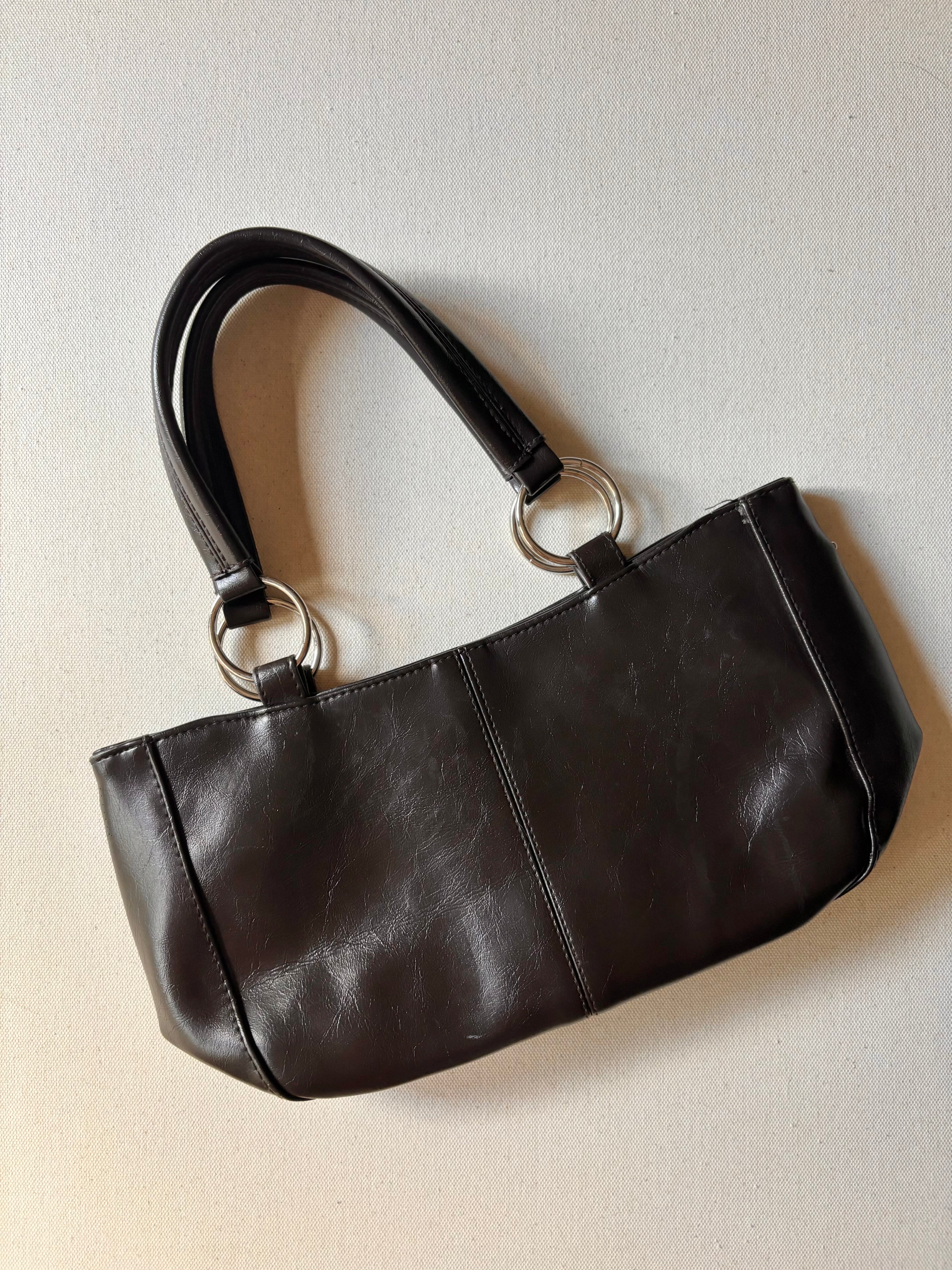 1990s Espresso Brown Shoulder Bag