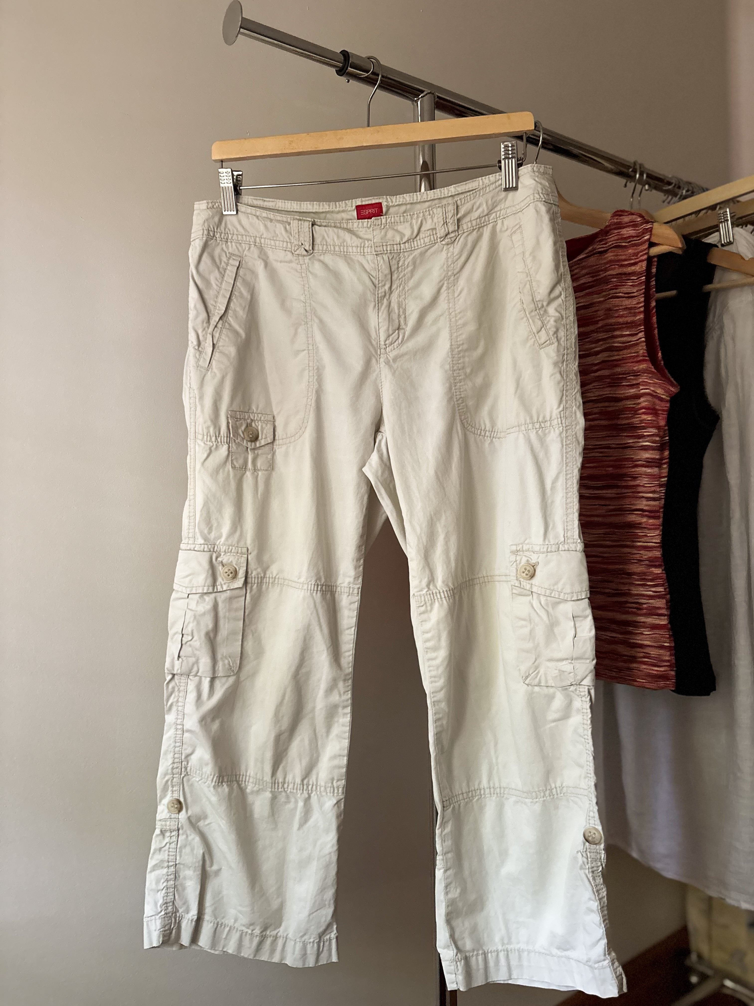 Y2K Cotton Cargo Capris | Size 32”