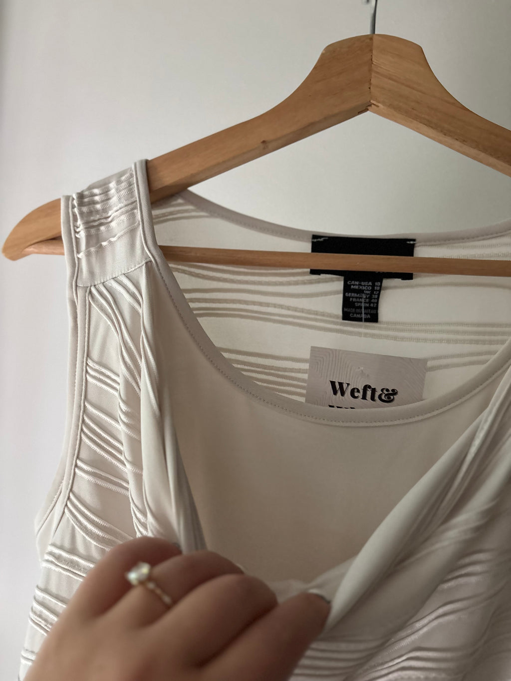 Y2K Wavy Design Top with Cowl Neck