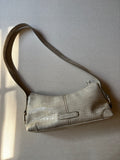 Y2K Cream Faux Aligator Mini Shoulder Bag