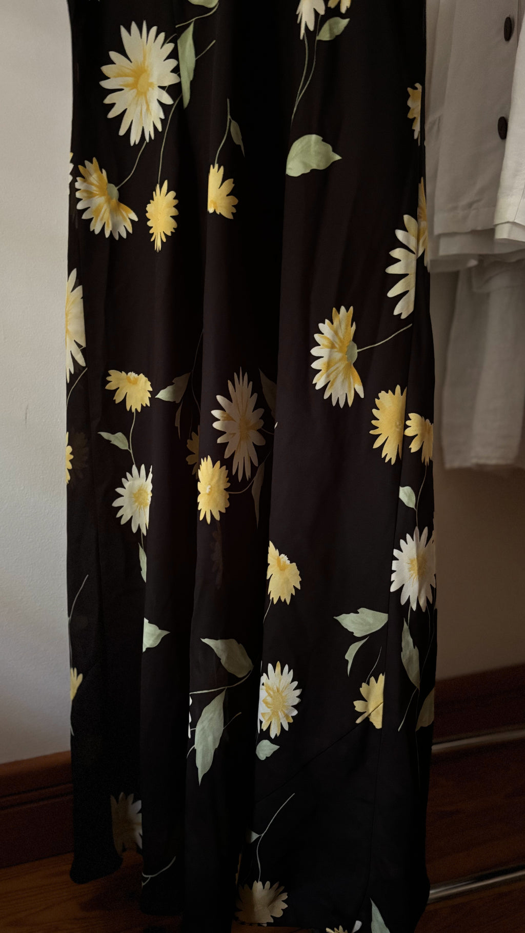 Y2K Flowy Black Floral Maxi Dress