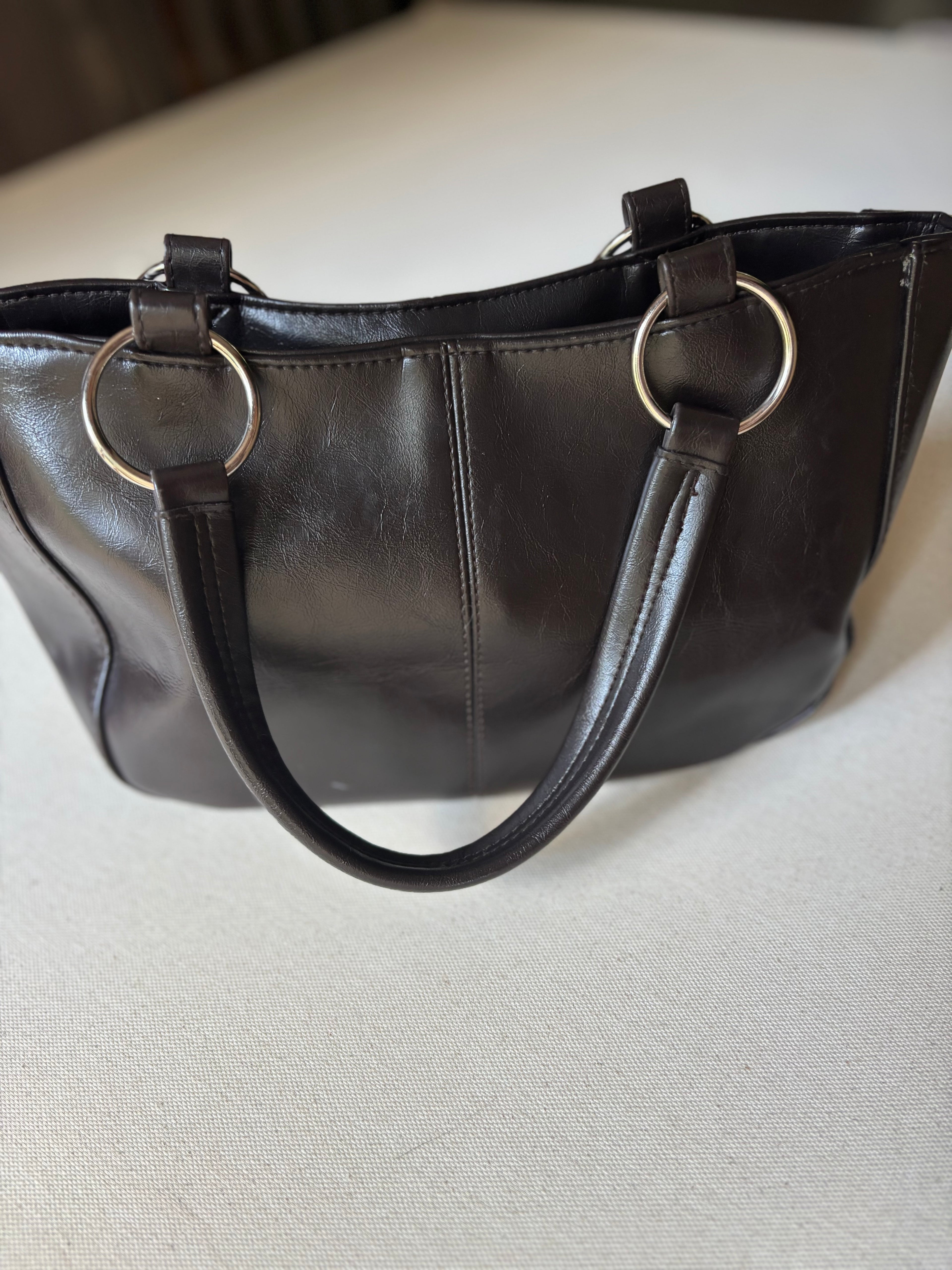 1990s Espresso Brown Shoulder Bag