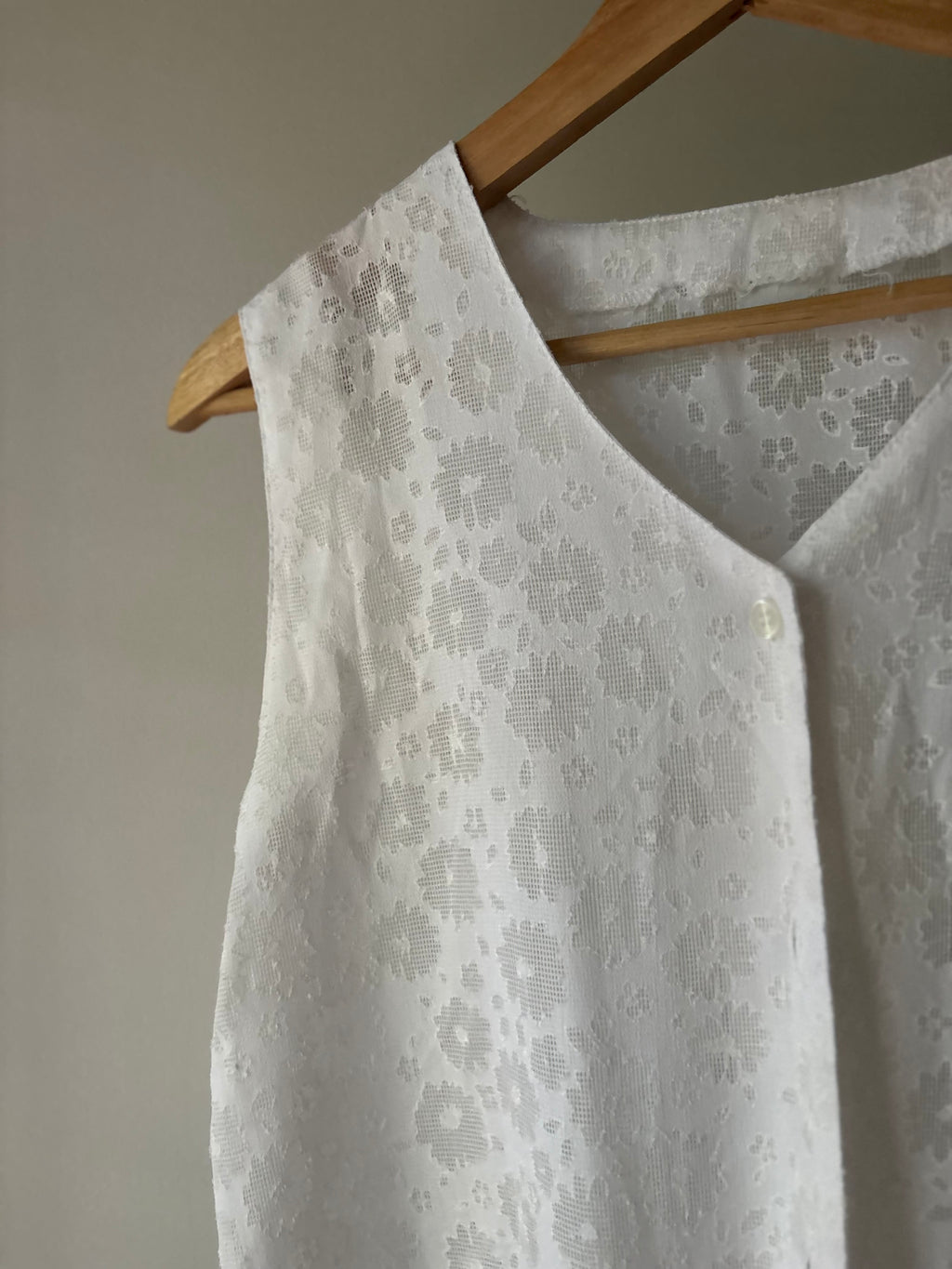 Handmade Sheer Cotton Floral Vest