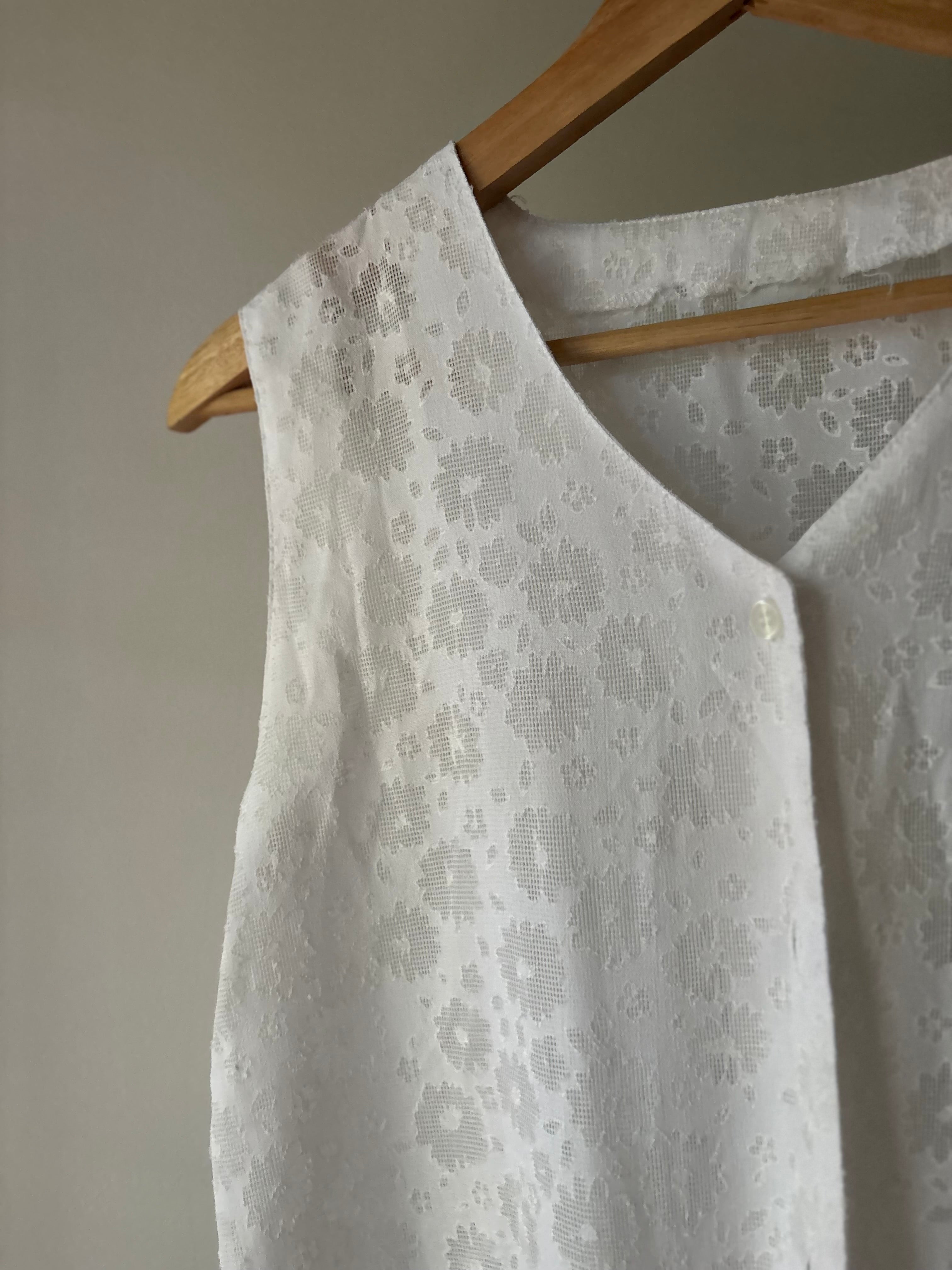 Handmade Sheer Cotton Floral Vest