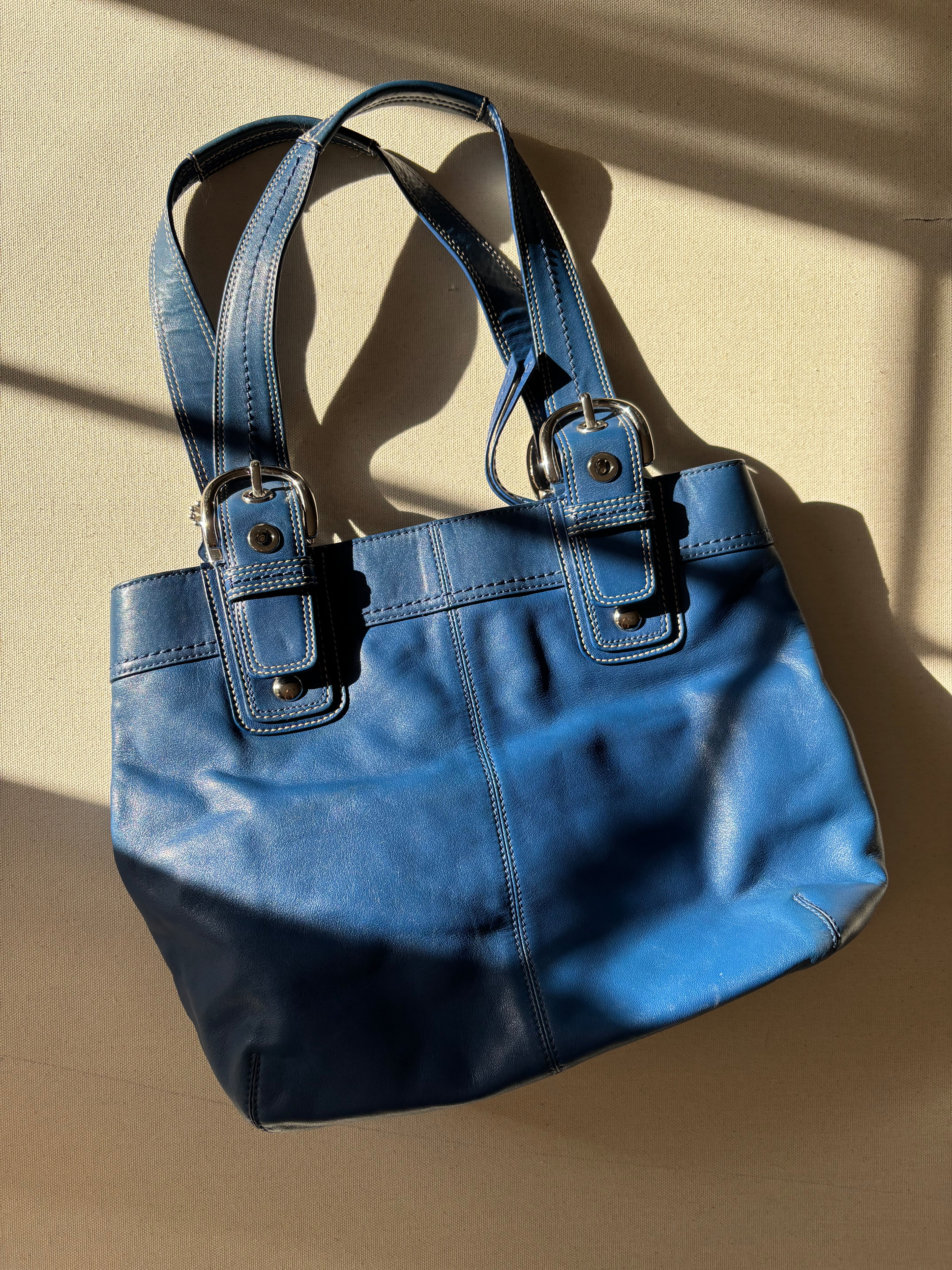 Y2K Coach Soho Pleated Leather Hobo Bag