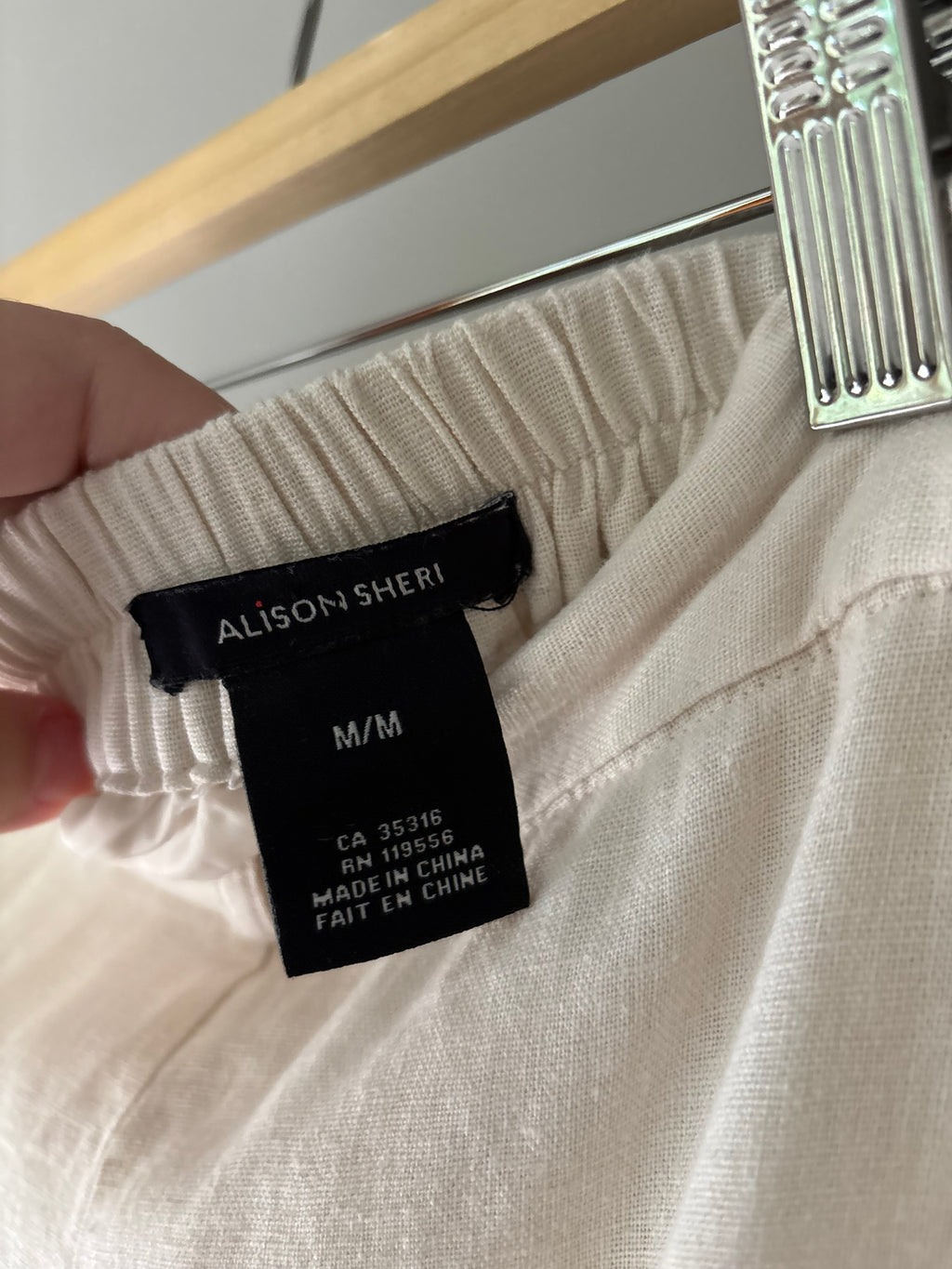 Vintage Cream Linen Maxi Skirt | Size 30-33”