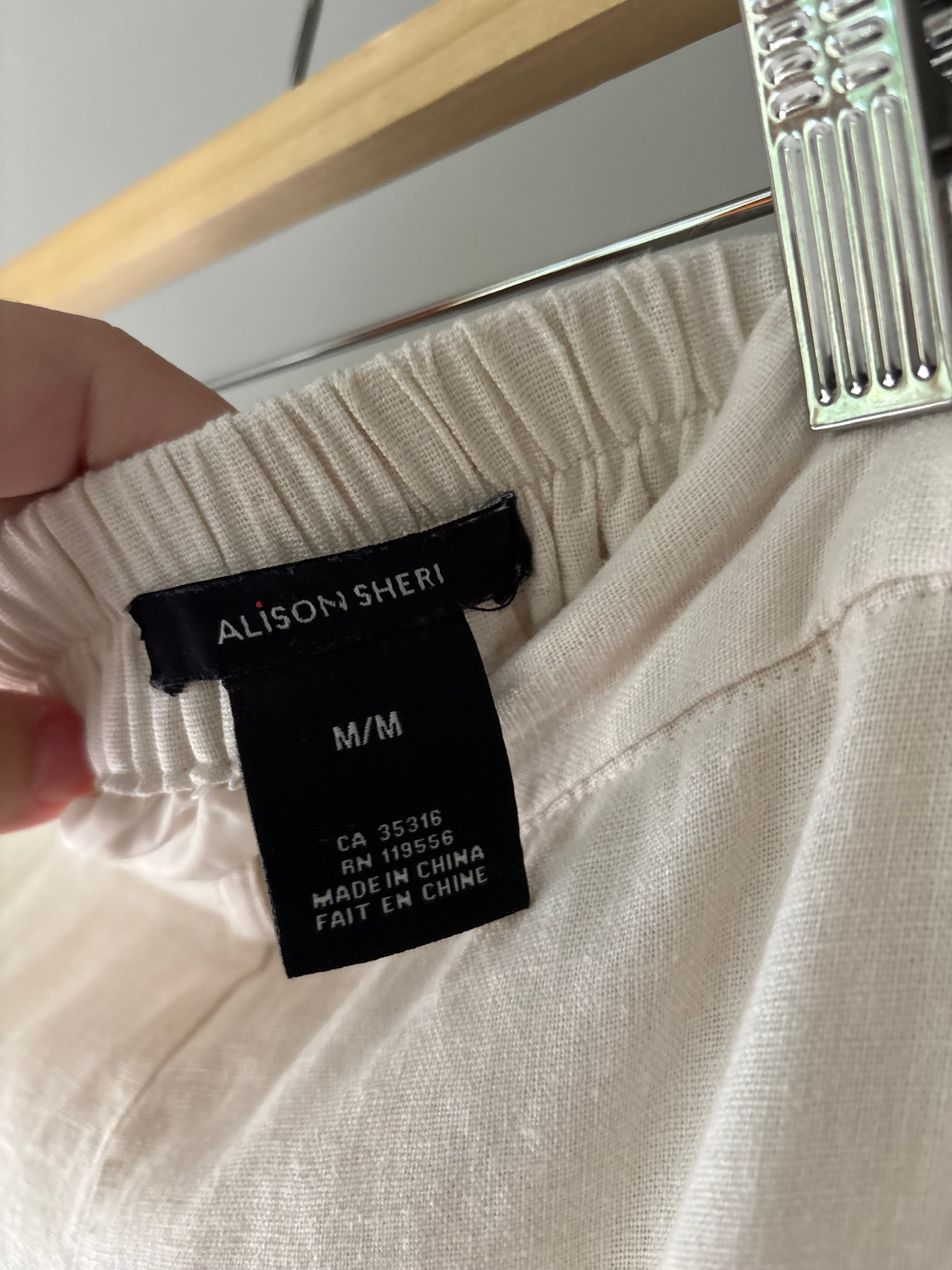 Vintage Cream Linen Maxi Skirt | Size 30-33”
