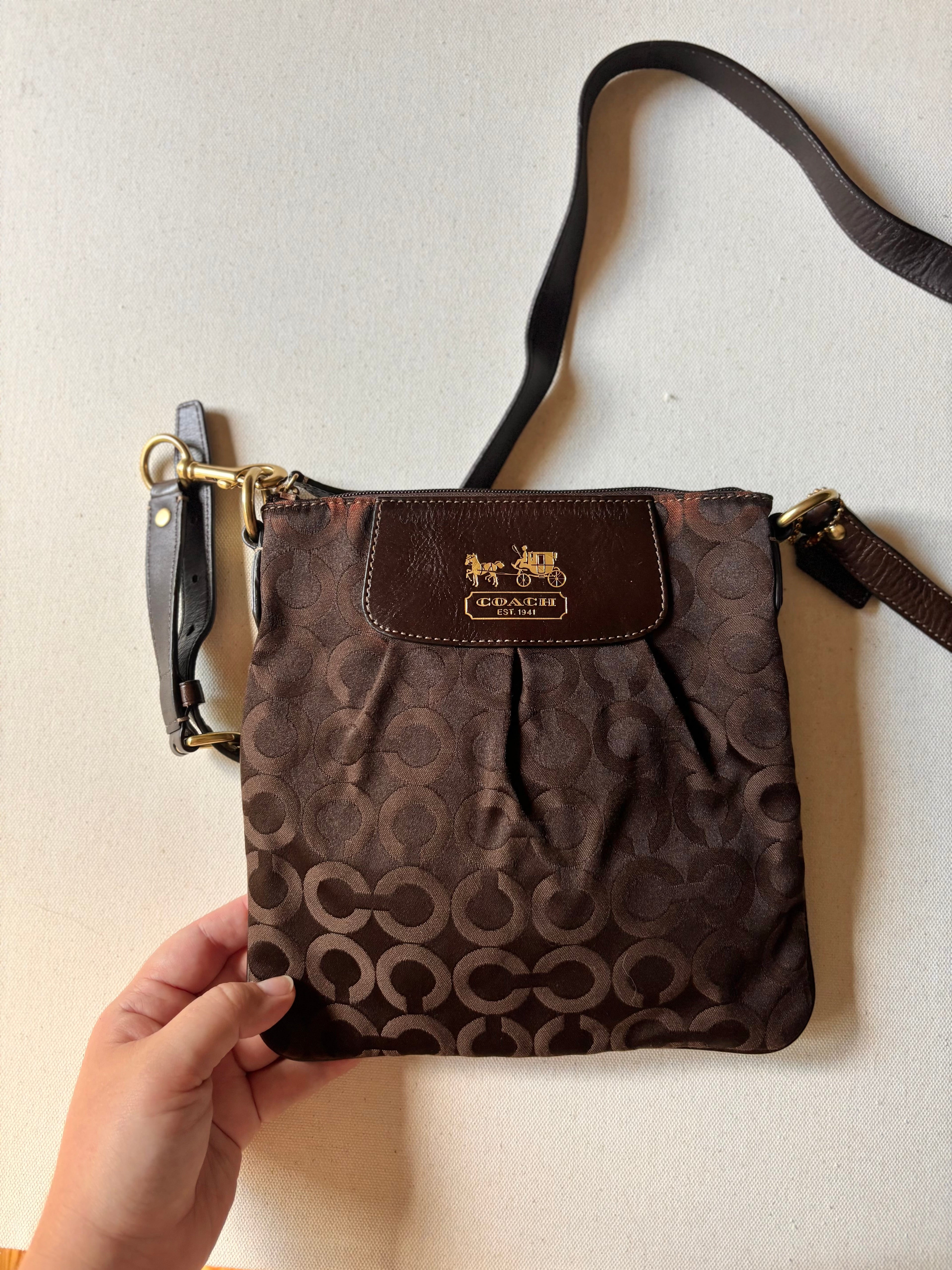 Y2K Brown Coach Madison Crossbody Purse