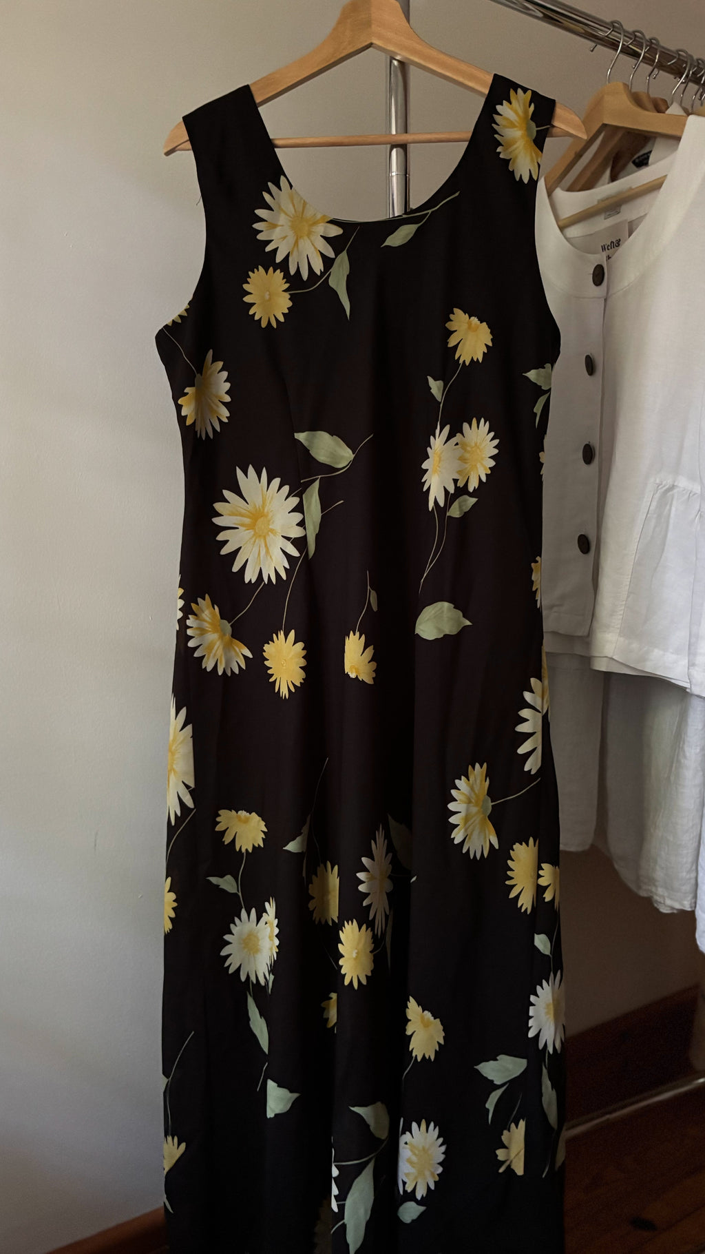 Y2K Flowy Black Floral Maxi Dress
