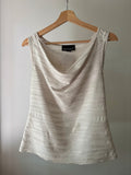 Y2K Wavy Design Top with Cowl Neck