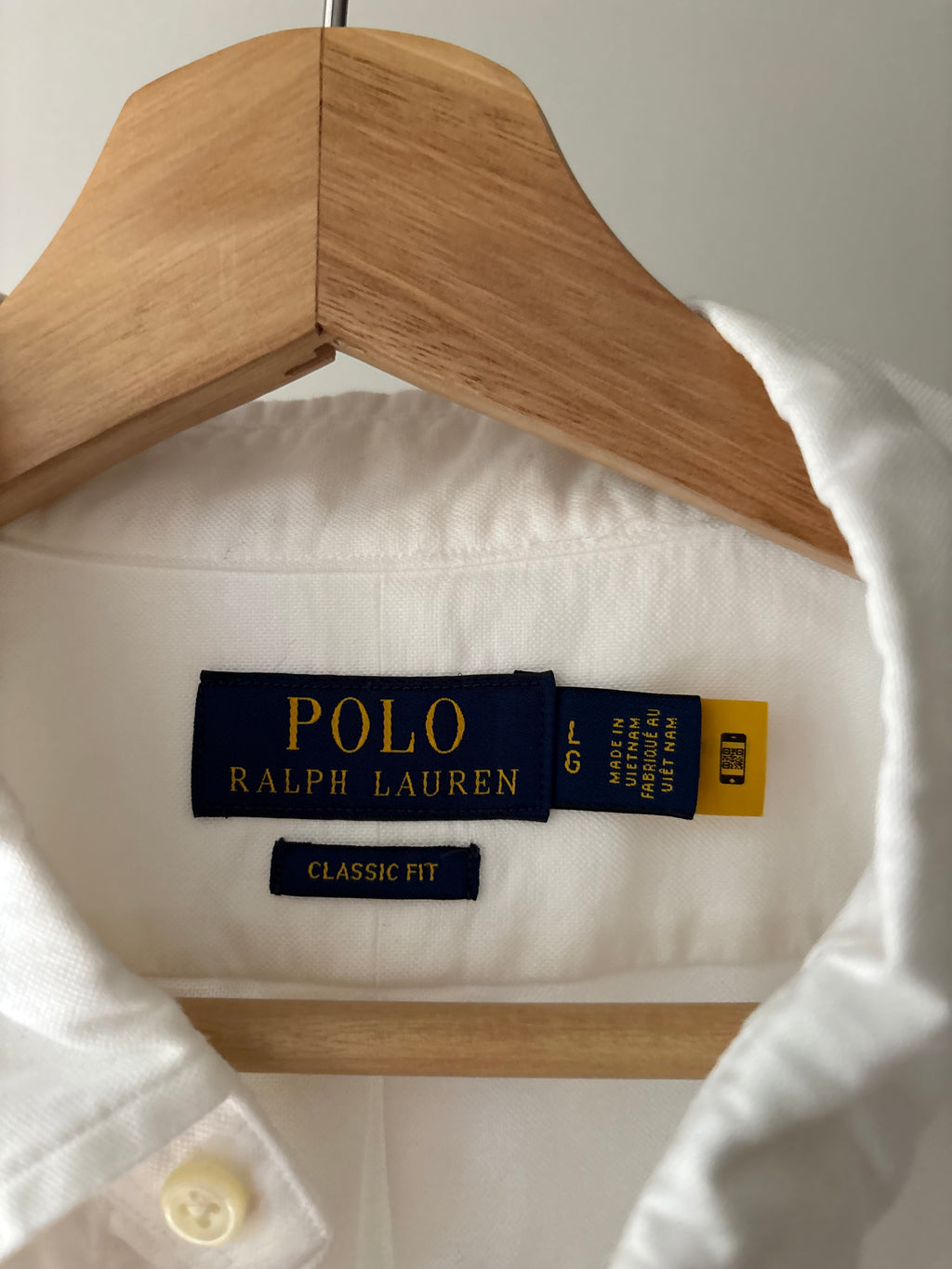 White Ralph Lauren Shirt with Brown Pony