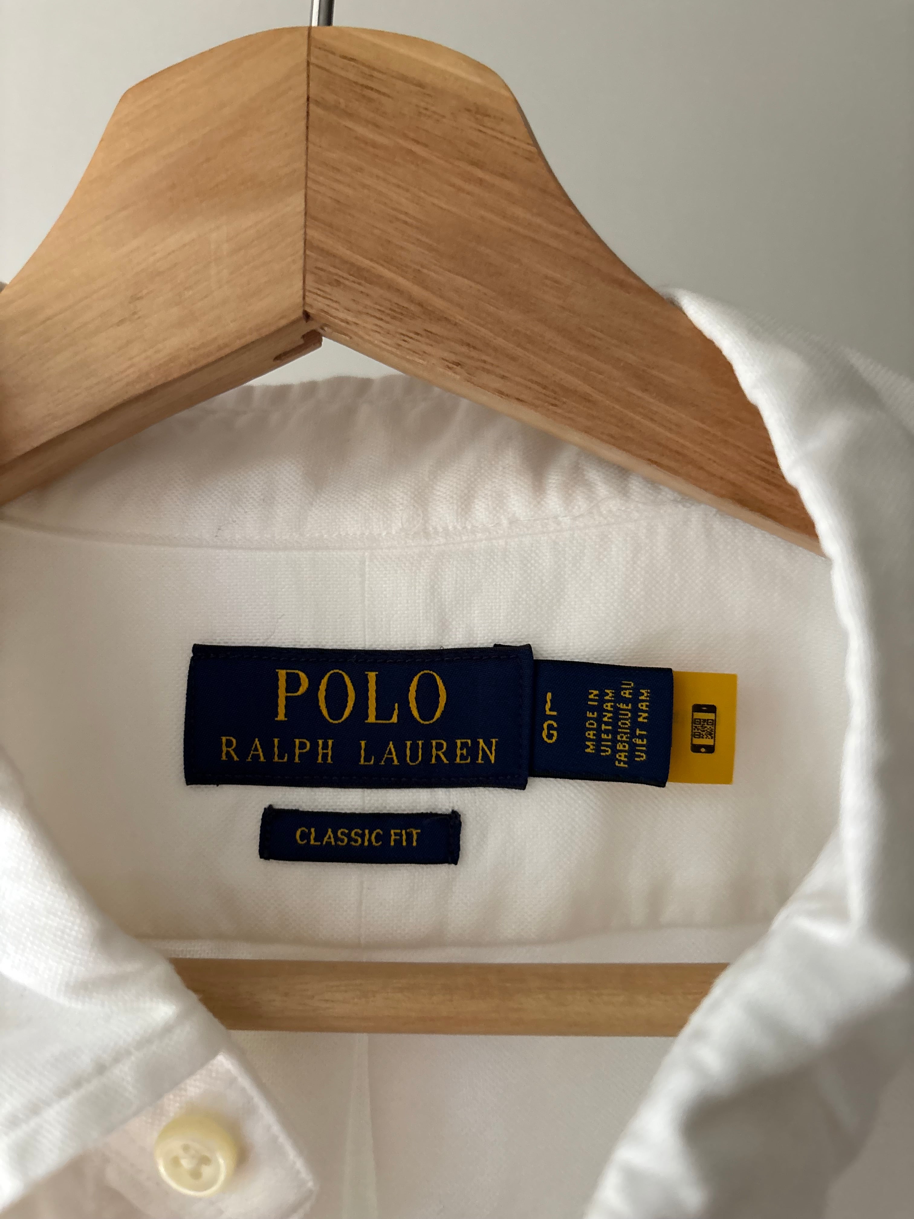 White Ralph Lauren Shirt with Brown Pony