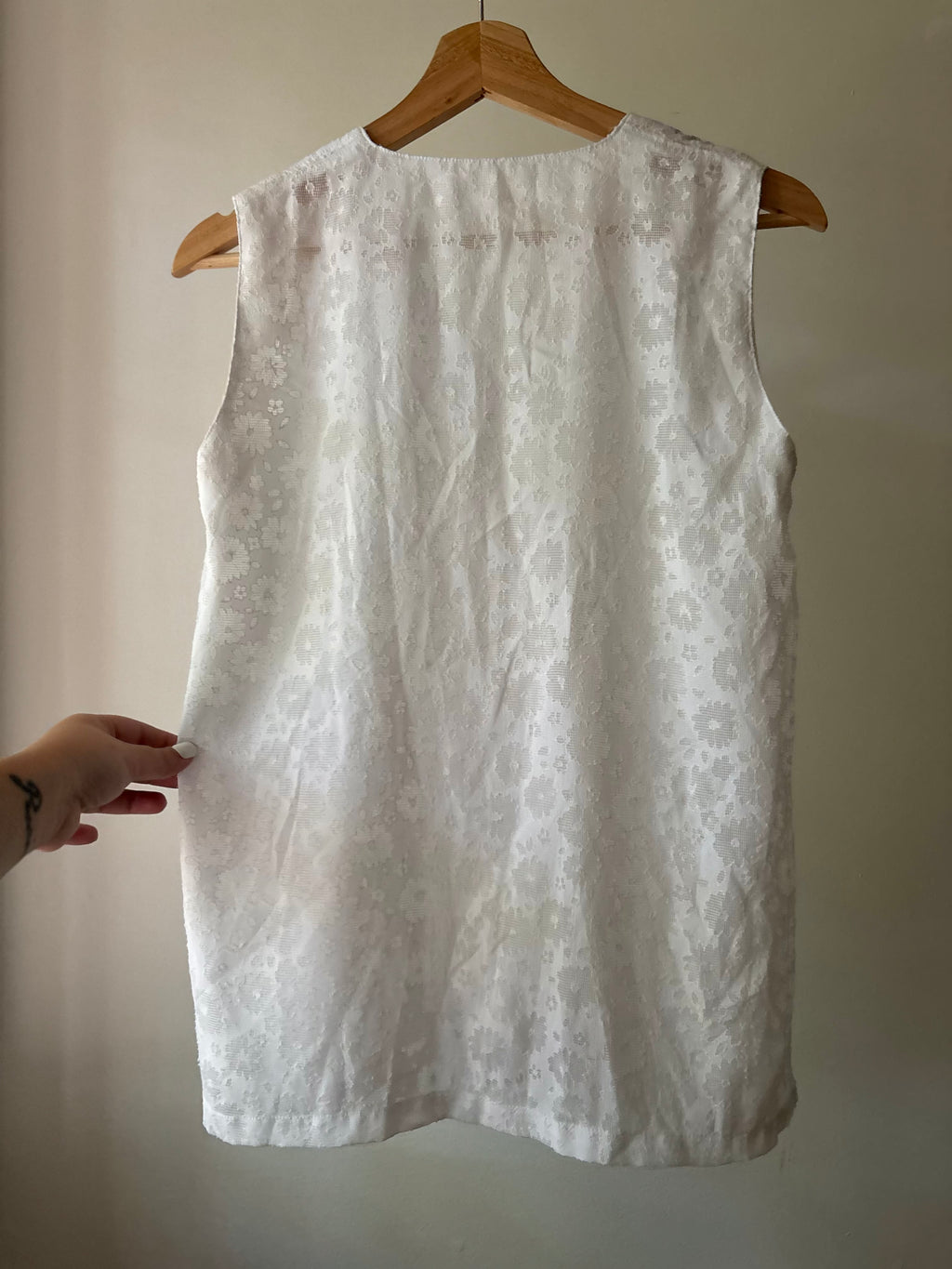 Handmade Sheer Cotton Floral Vest
