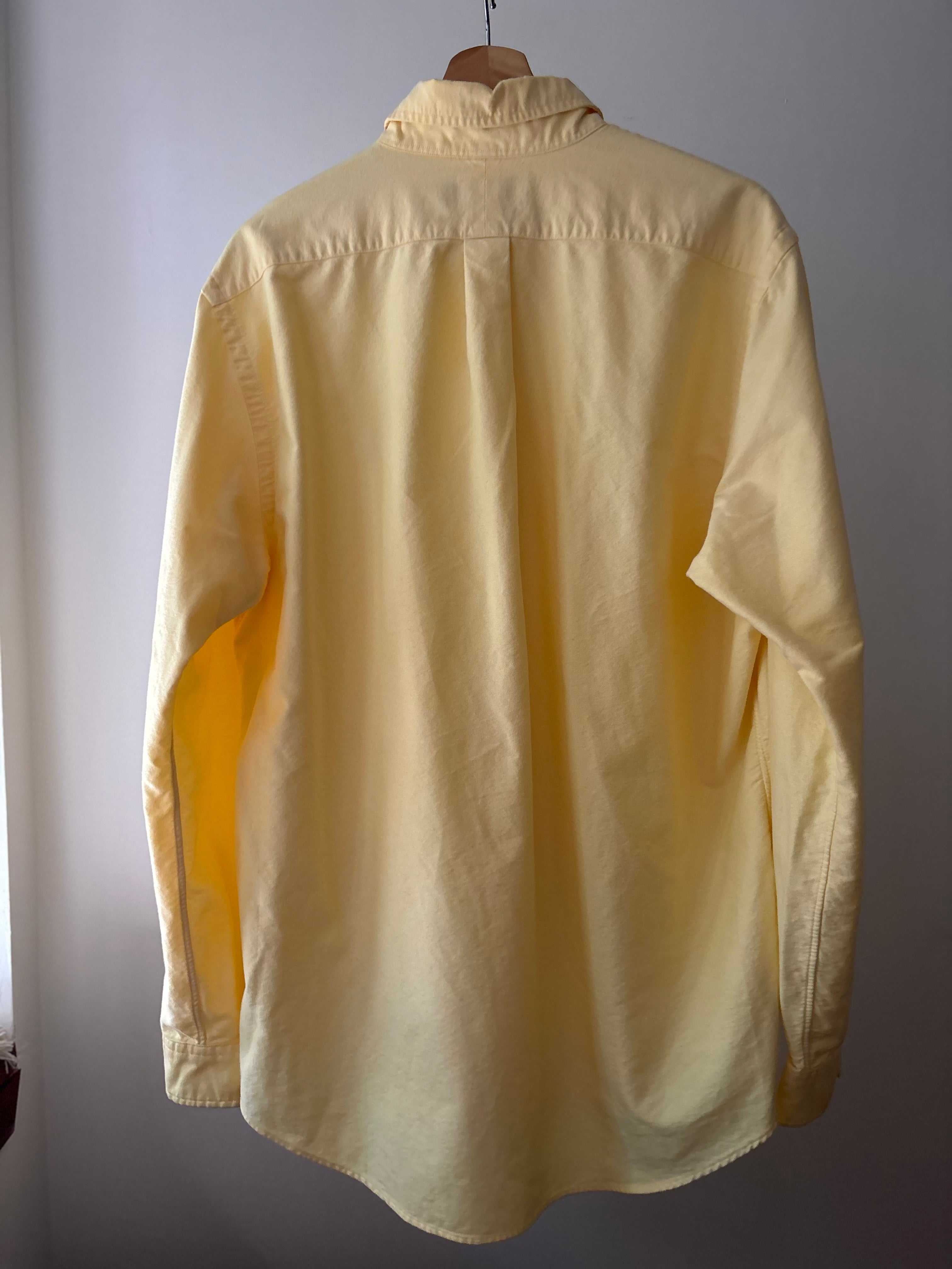 Y2K Butter Yellow Ralph Lauren Shirt with Brown Pony