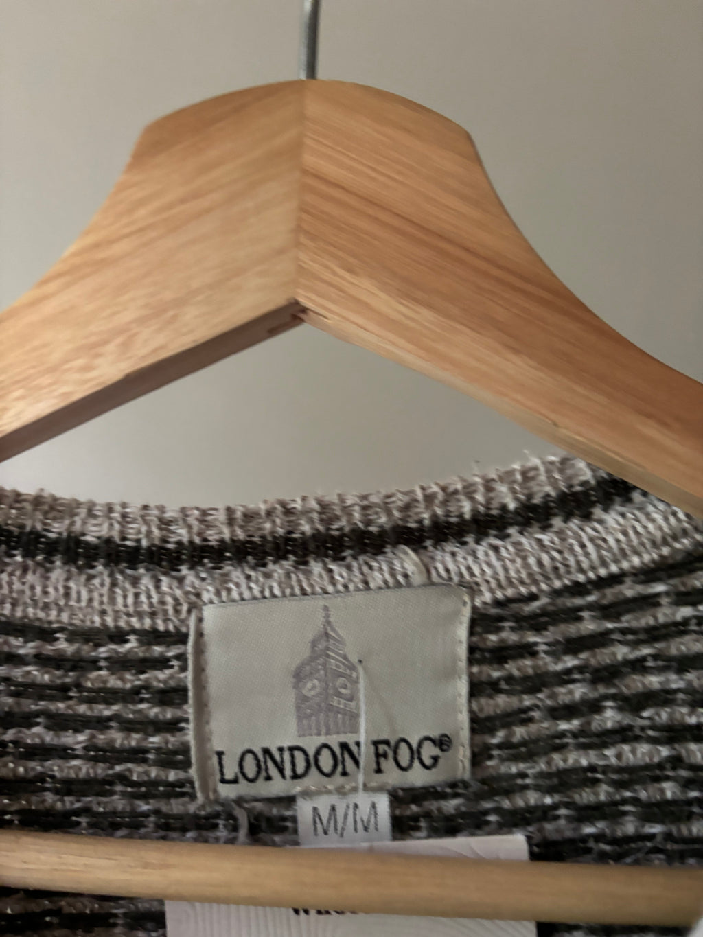 1990s Cotton Grey & Green Crewneck Sweater