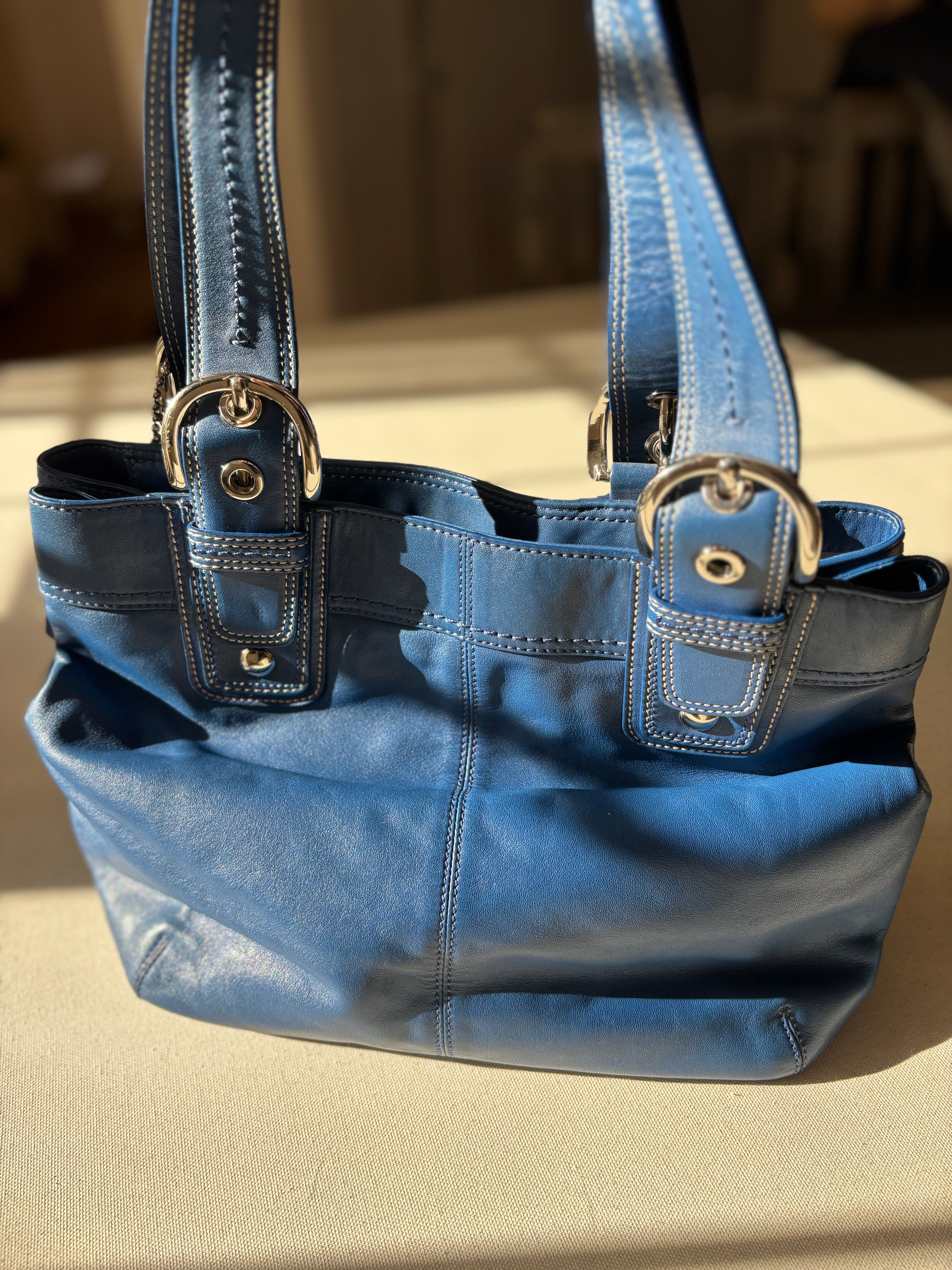 Y2K Coach Soho Pleated Leather Hobo Bag