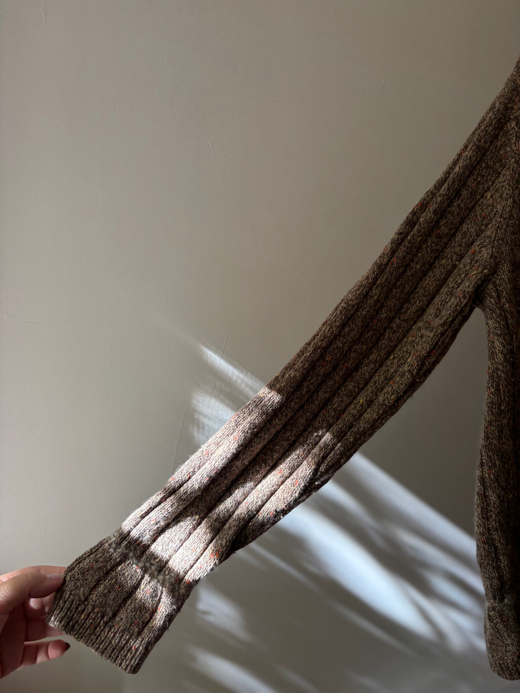 1990s Boxy Woolrich Brown & Speckled Orange Sweater