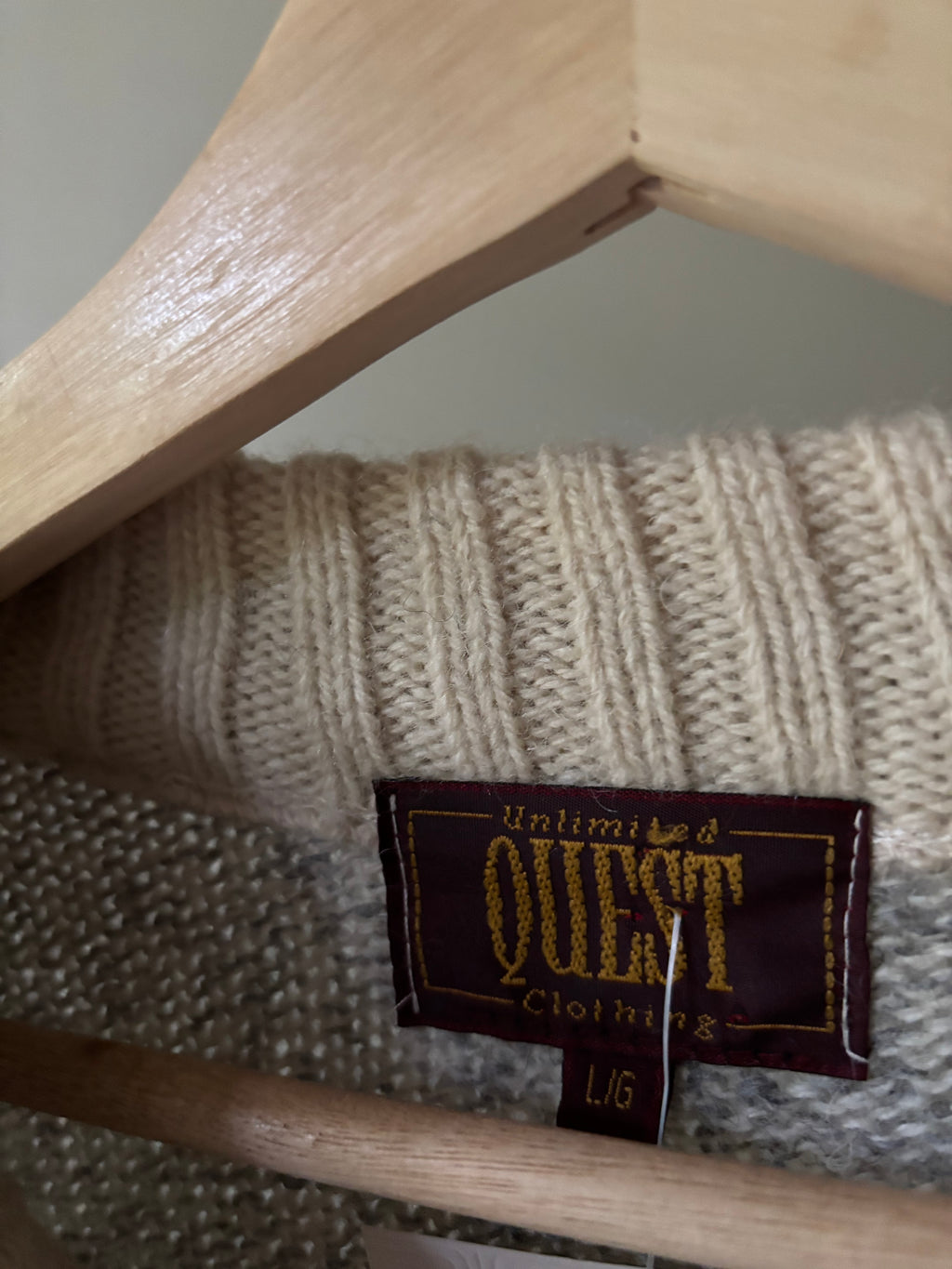 1990s Slouchy Heathered Wool Sweater with Baggy Sleeves