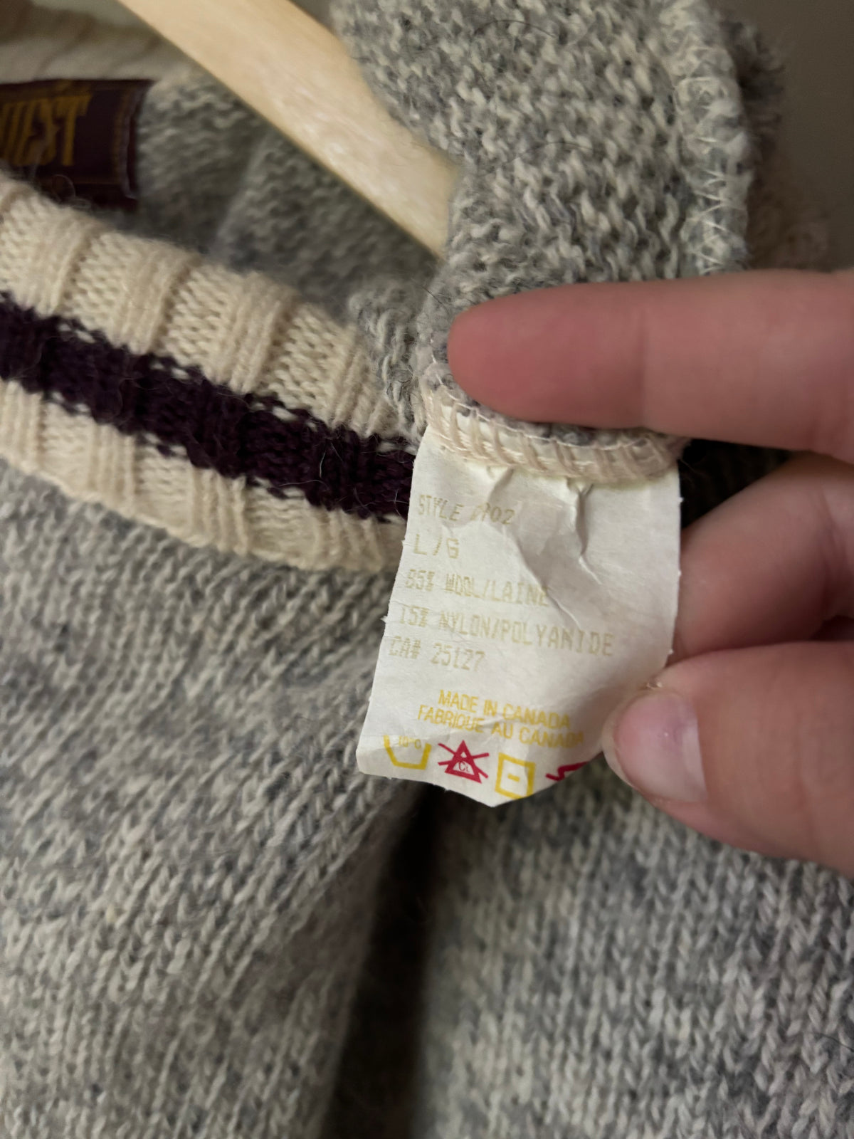 1990s Slouchy Heathered Wool Sweater with Baggy Sleeves