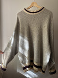 1990s Slouchy Heathered Wool Sweater with Baggy Sleeves