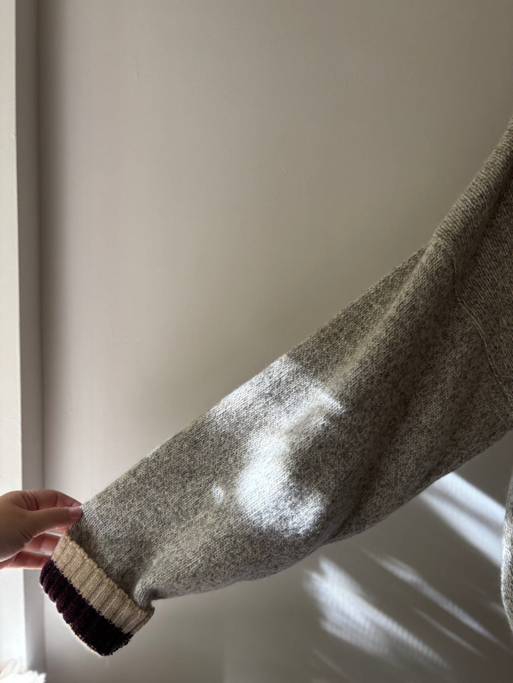 1990s Slouchy Heathered Wool Sweater with Baggy Sleeves