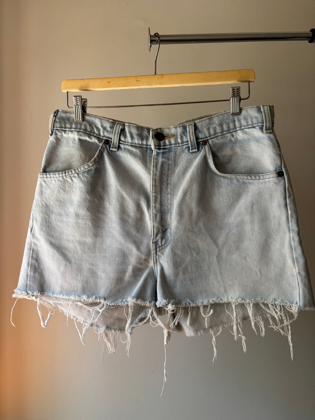 1990s Soft Distressed Levi's Cut off Shorts | 32" waist