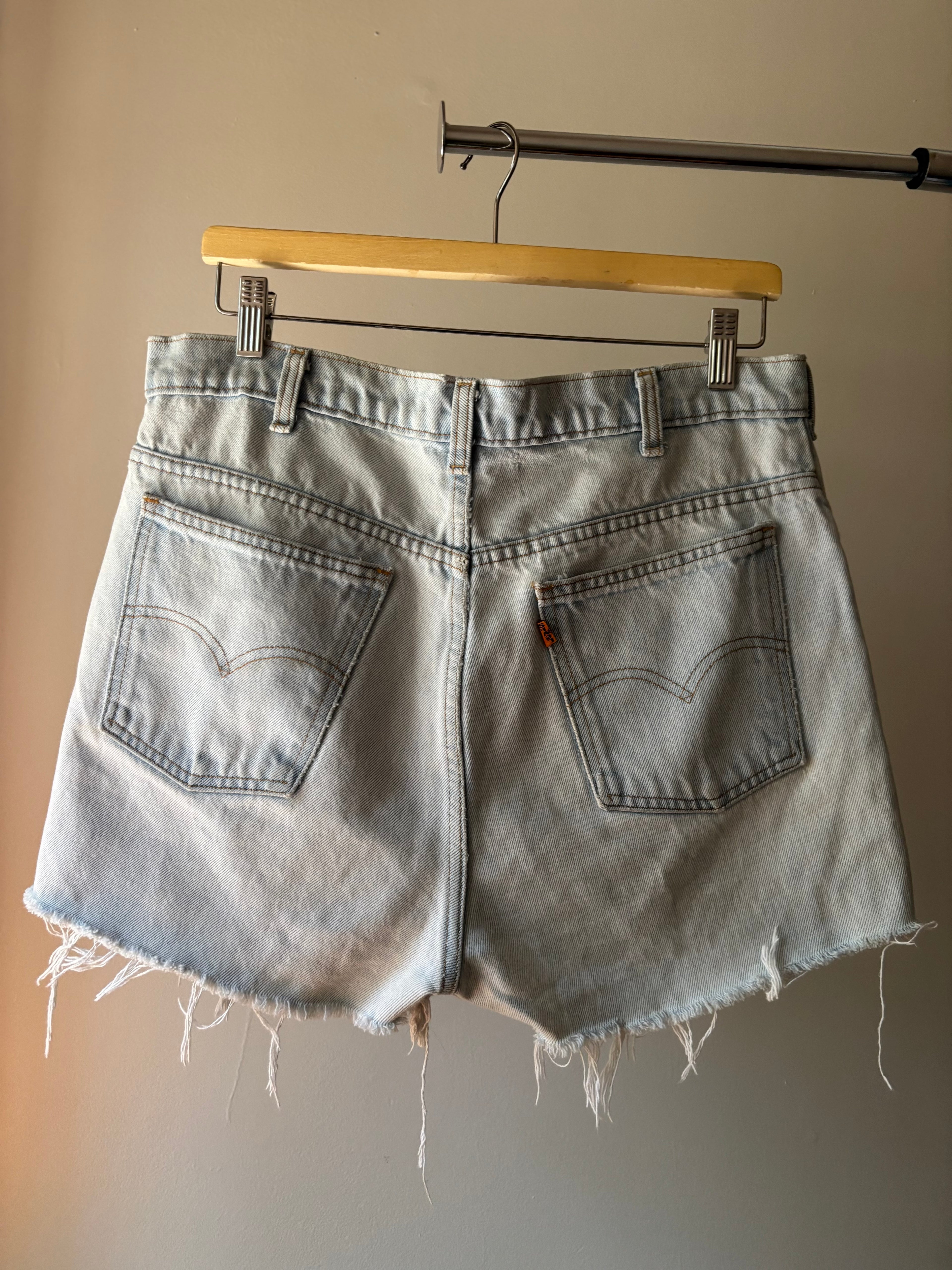 1990s Soft Distressed Levi's Cut off Shorts | 32" waist