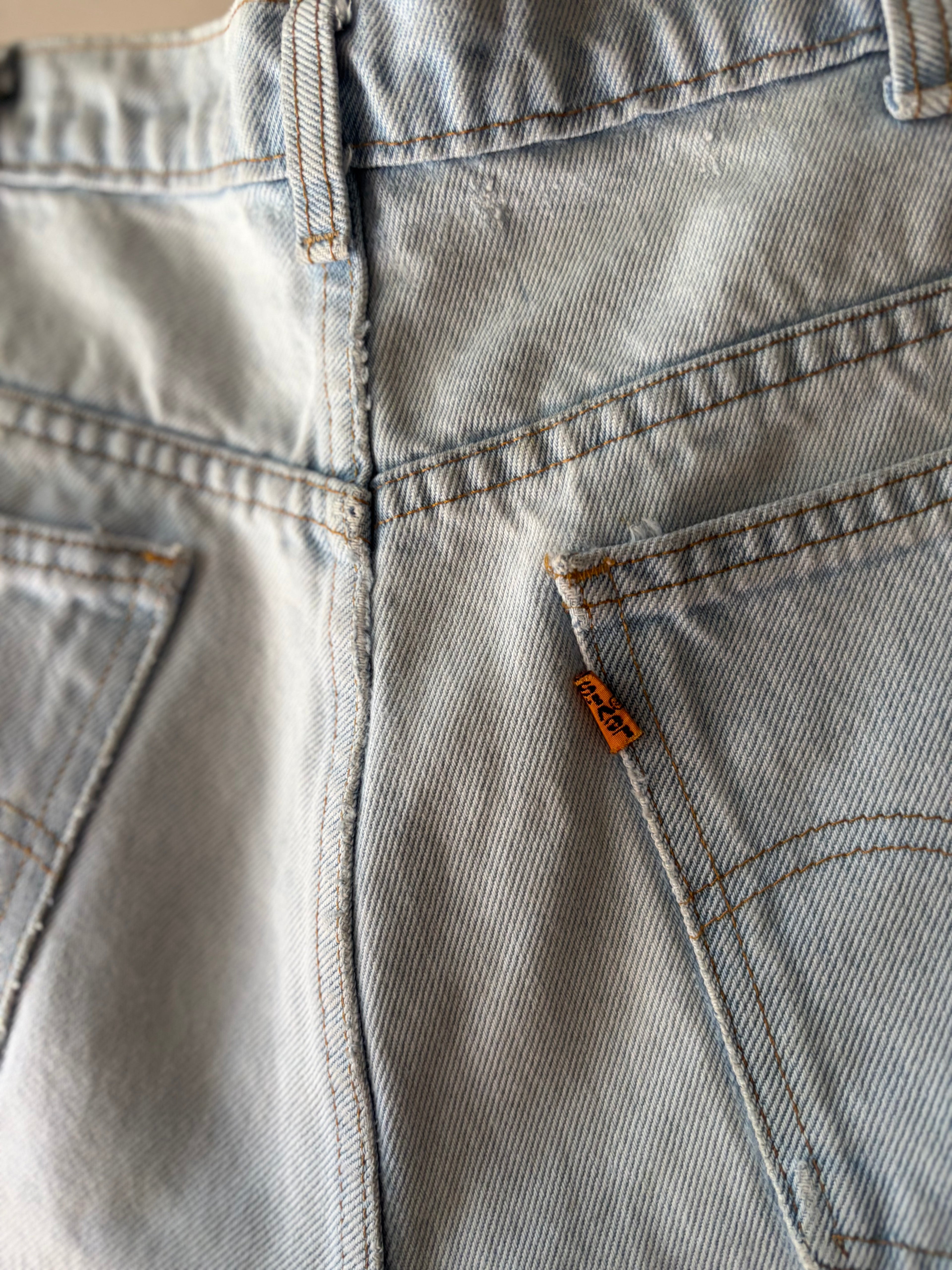 1990s Soft Distressed Levi's Cut off Shorts | 32" waist