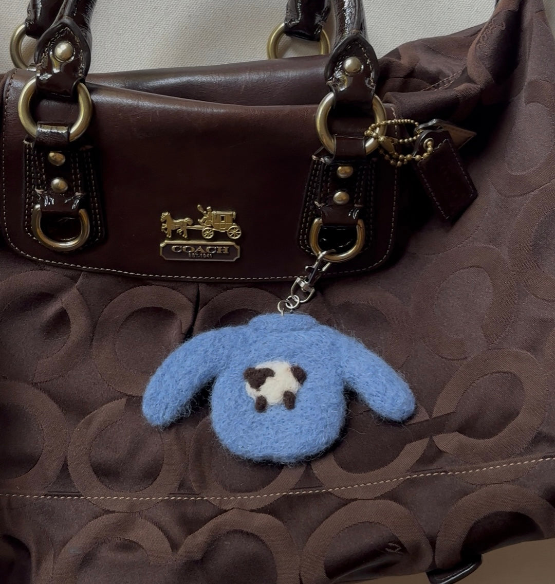 Blue Sheep Sweater Charm