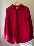 1990s Red Corduroy Button Up Shirt