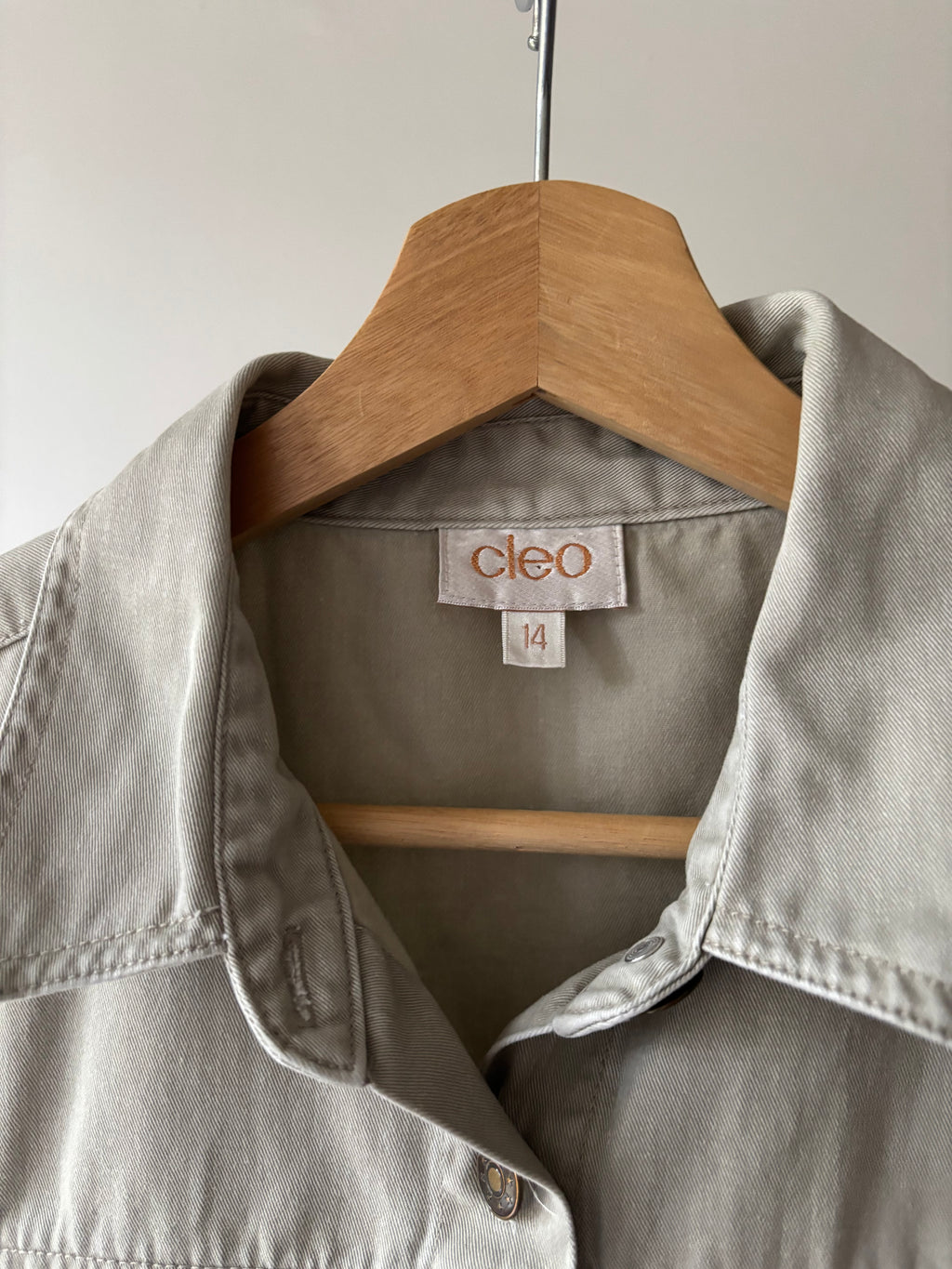 1990s Beige Cotton Sleeveless Blouse | Vintage Denim Top