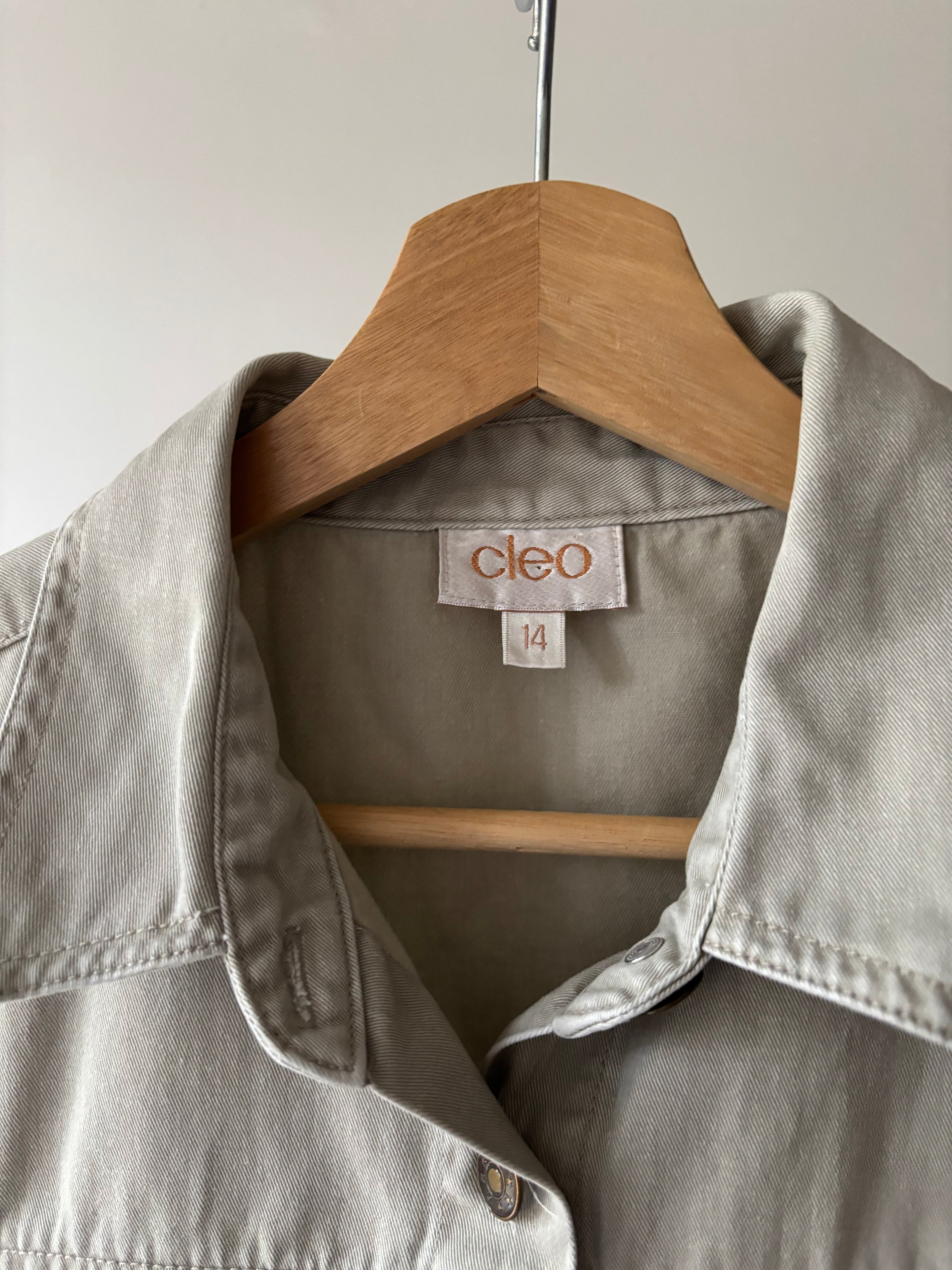 1990s Beige Cotton Sleeveless Blouse | Vintage Denim Top