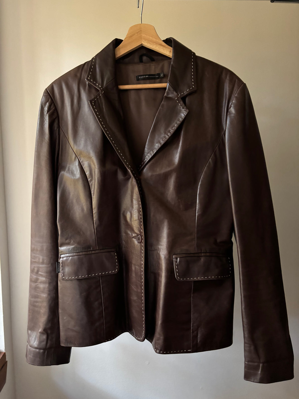 Vintage Brown Leather Rudsak Jacket | Made in Canada