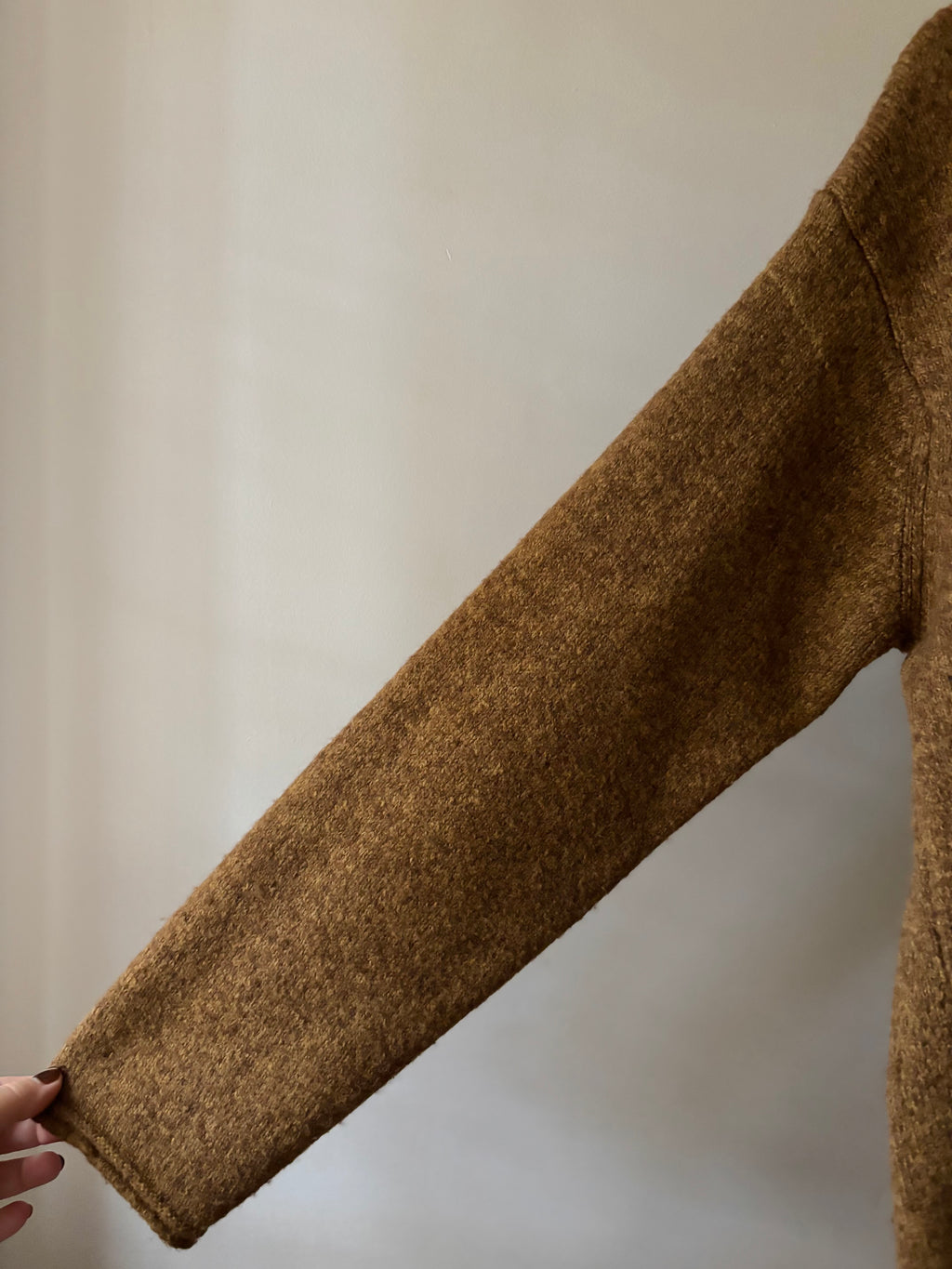 1990s Soft Brown & Olive Marled Sweater