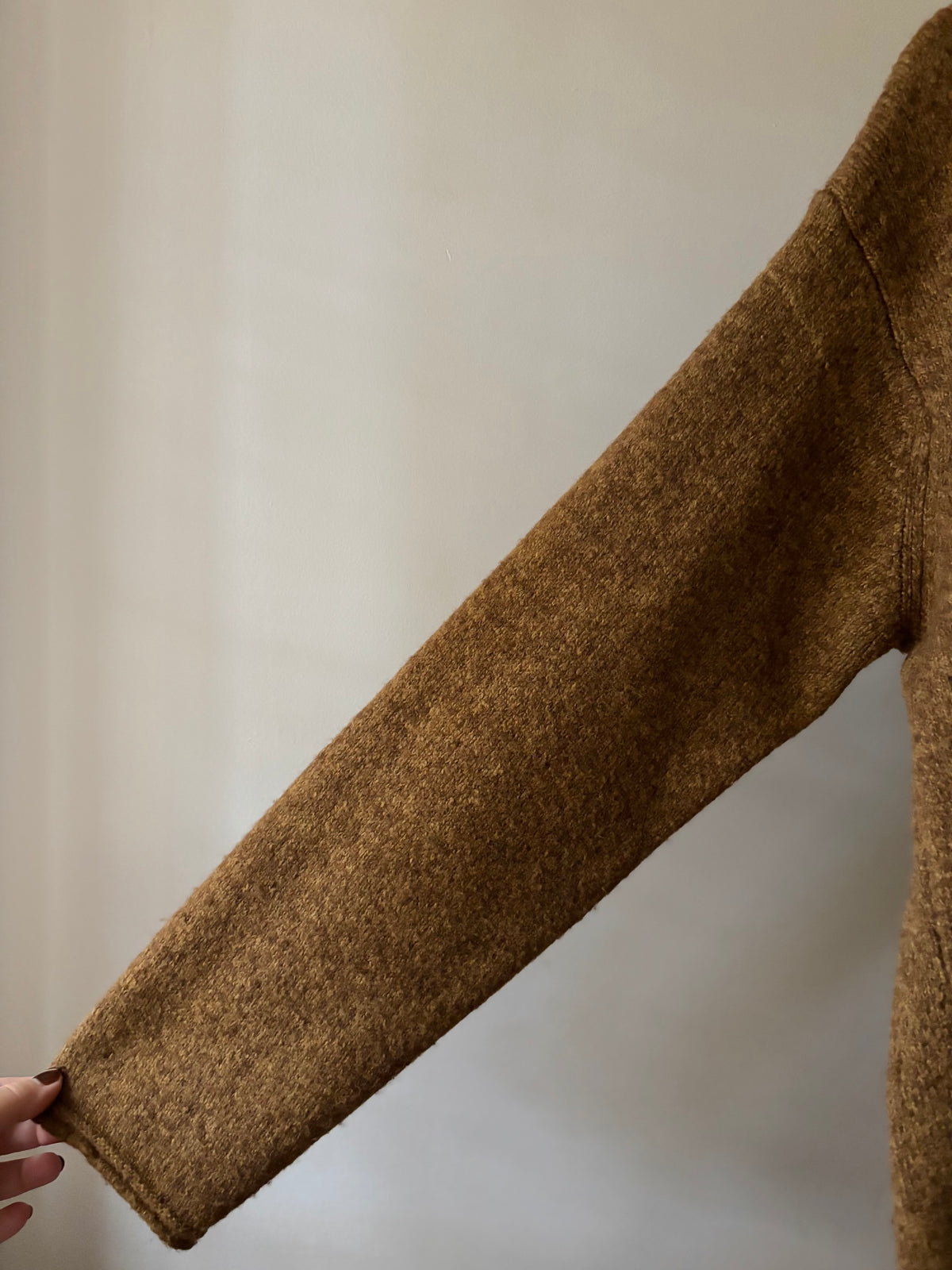1990s Soft Brown & Olive Marled Sweater