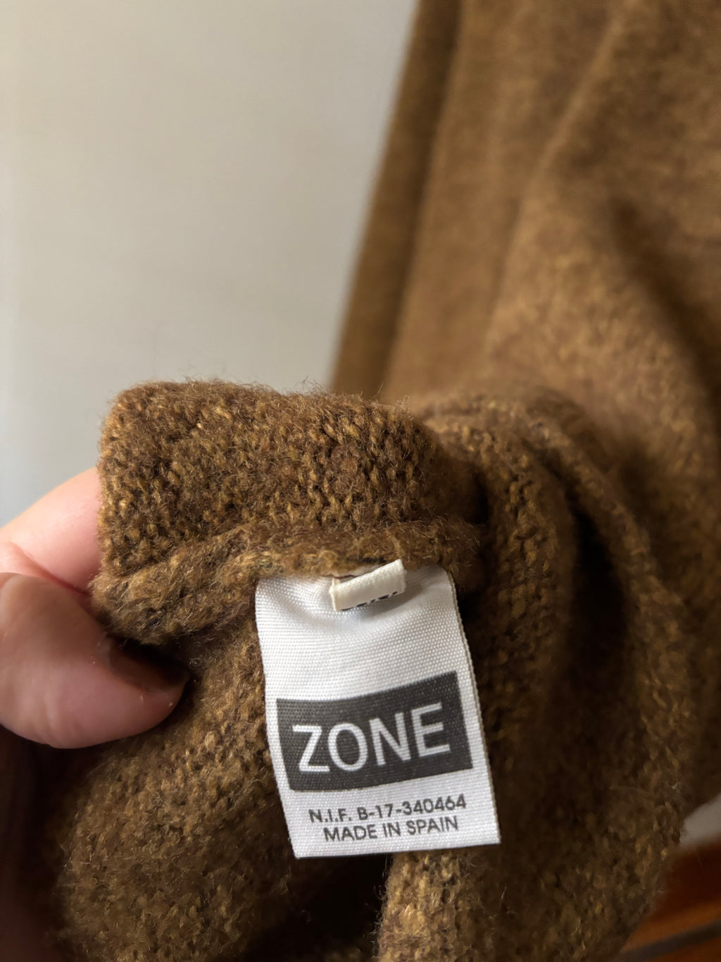 1990s Soft Brown & Olive Marled Sweater