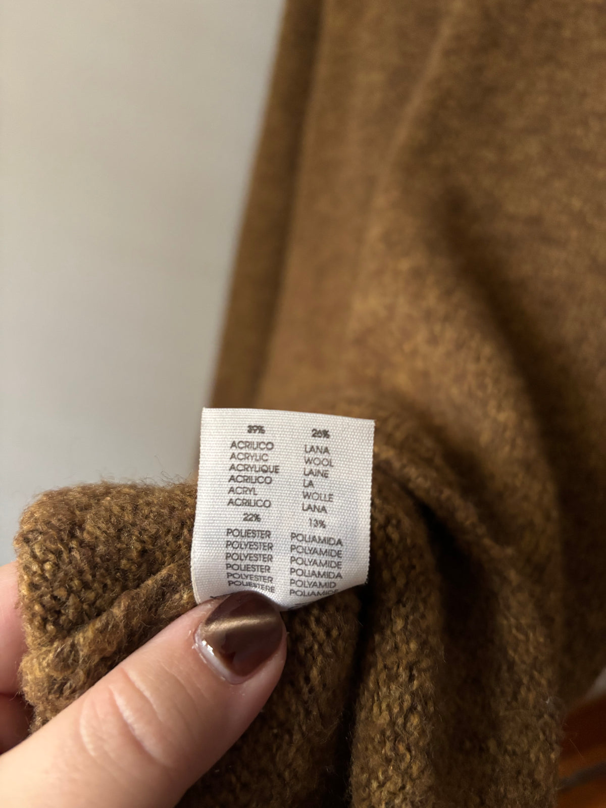 1990s Soft Brown & Olive Marled Sweater