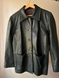 1990s Dark Green Buttery Leather Jacket | Made in Canada