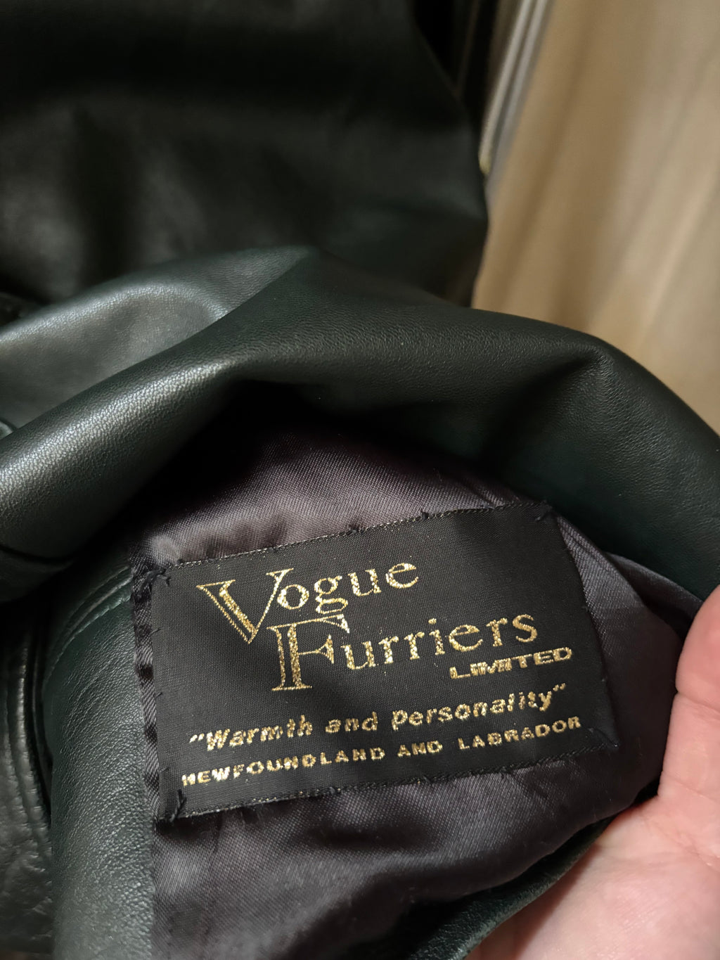 1990s Dark Green Buttery Leather Jacket | Made in Canada