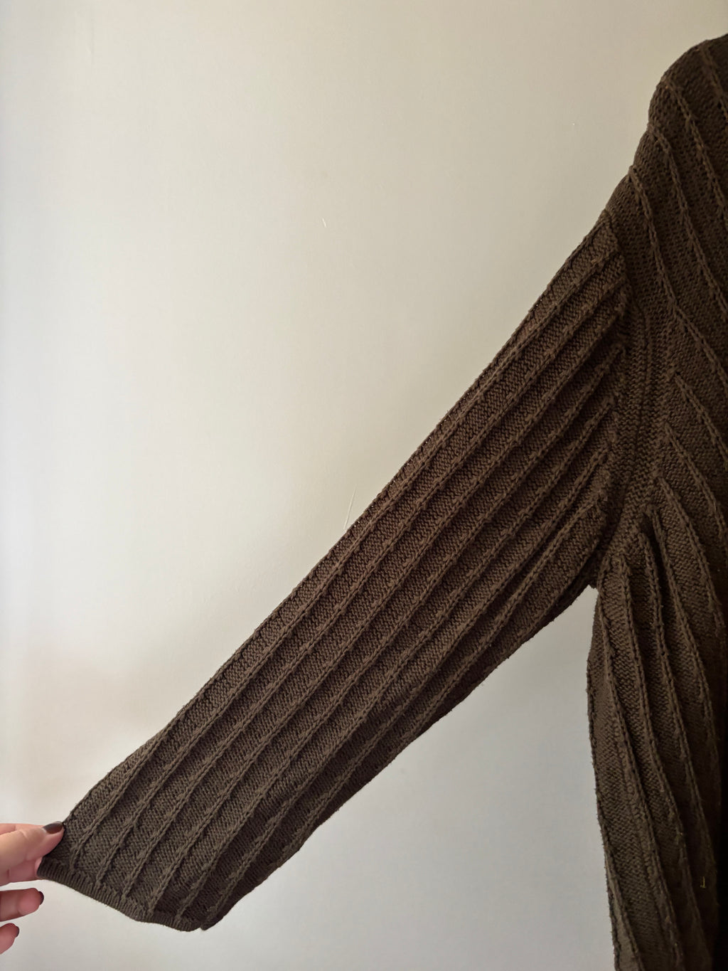 1990s Textured Olive Green Cotton Sweater