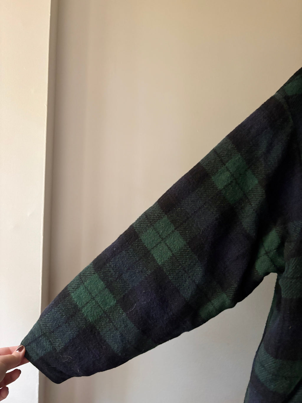 1990s Plaid Wool Jacket | Vintage Made in Canada