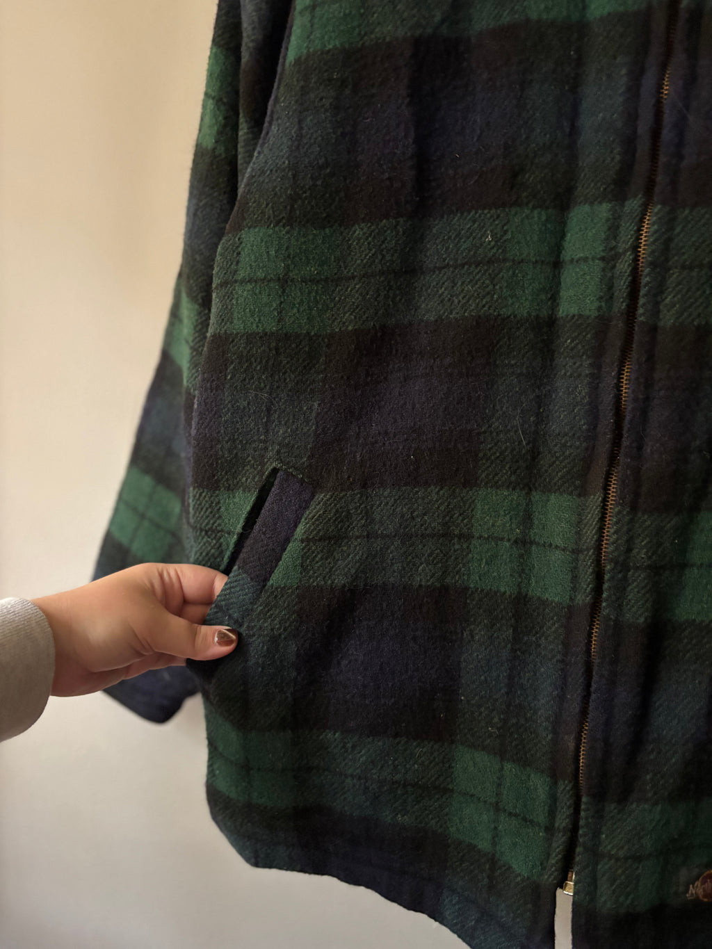 1990s Plaid Wool Jacket | Vintage Made in Canada