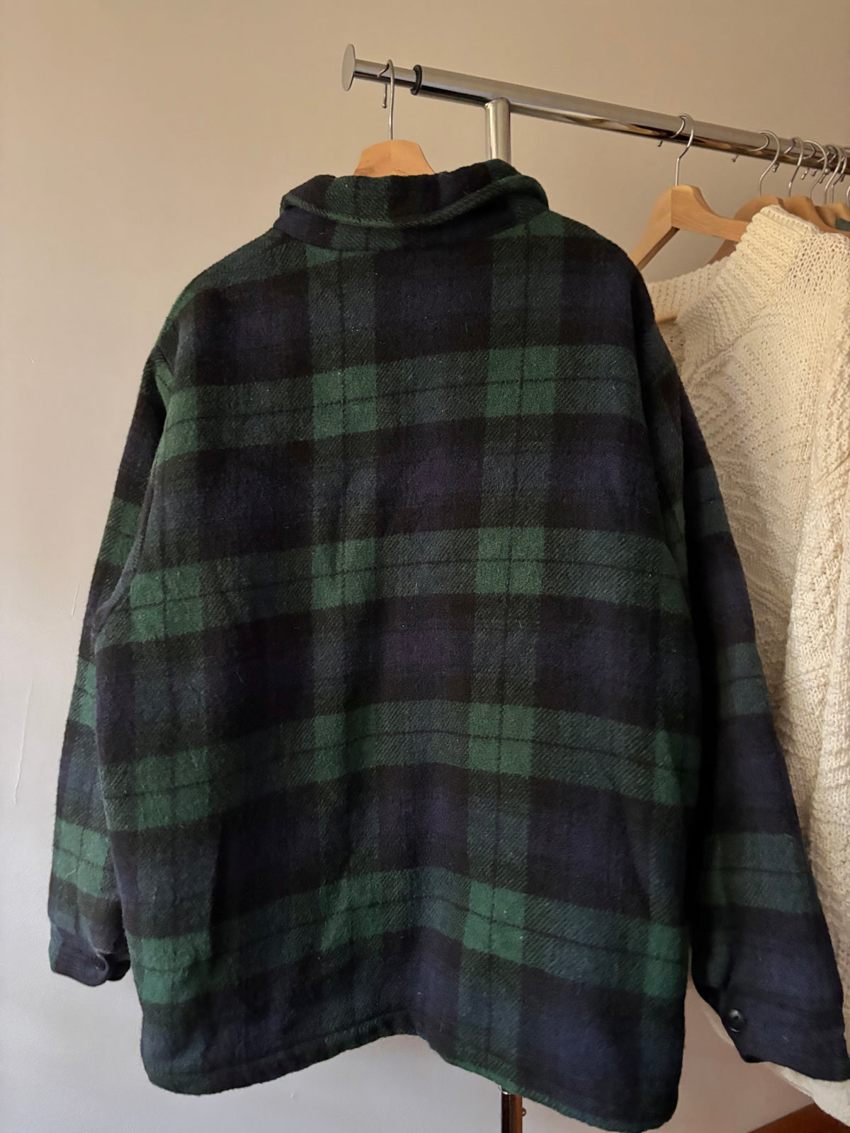 1990s Plaid Wool Jacket | Vintage Made in Canada