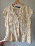 Y2K Airy Cotton Floral Short Sleeve Blouse