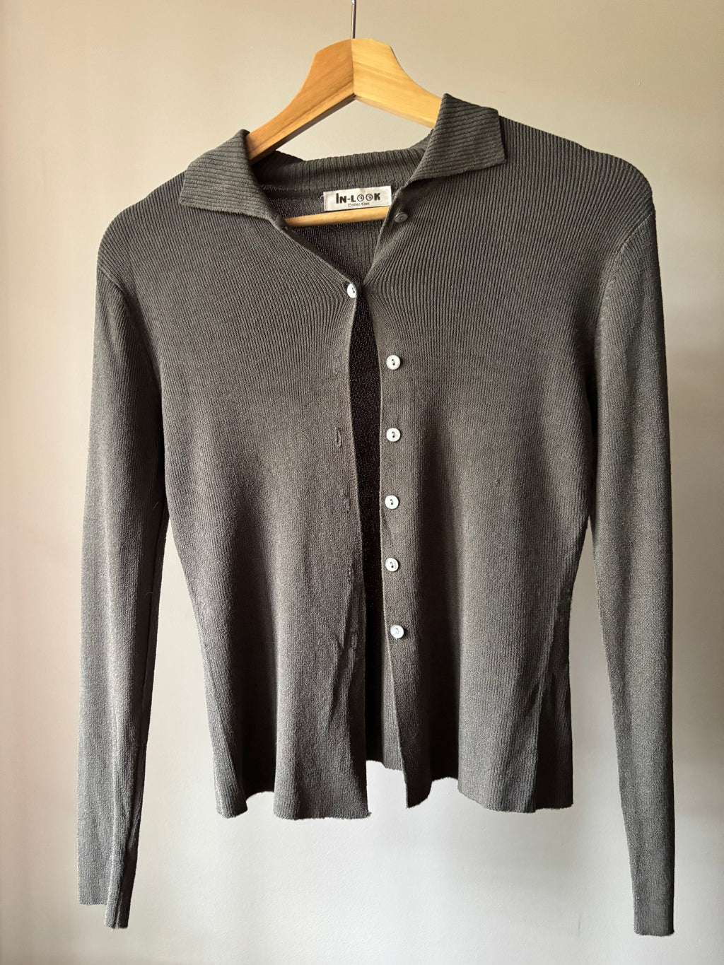 1990s Fitted Collared Cardigan